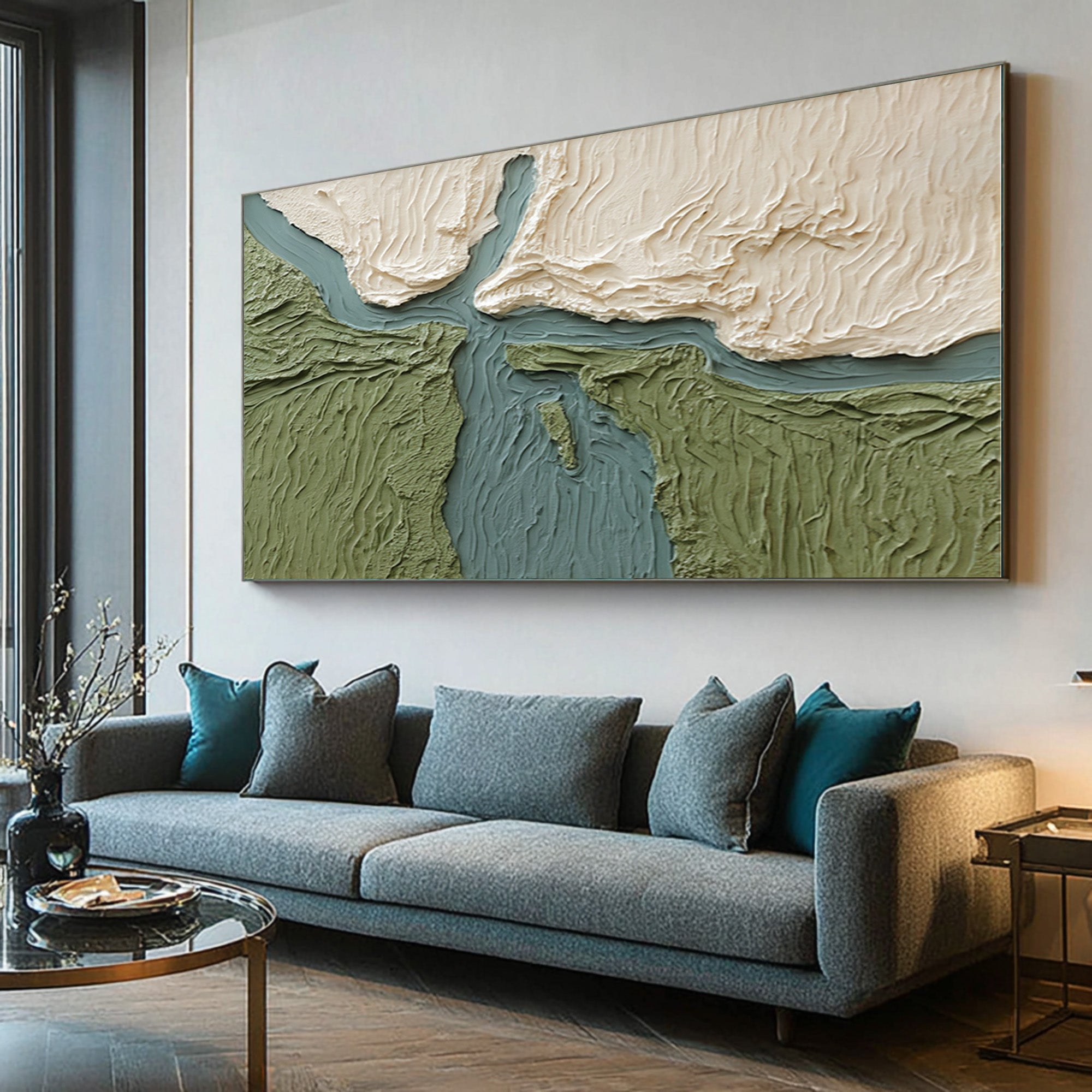 Horizontal Large Green Decor | KeiraArt #CZ 020