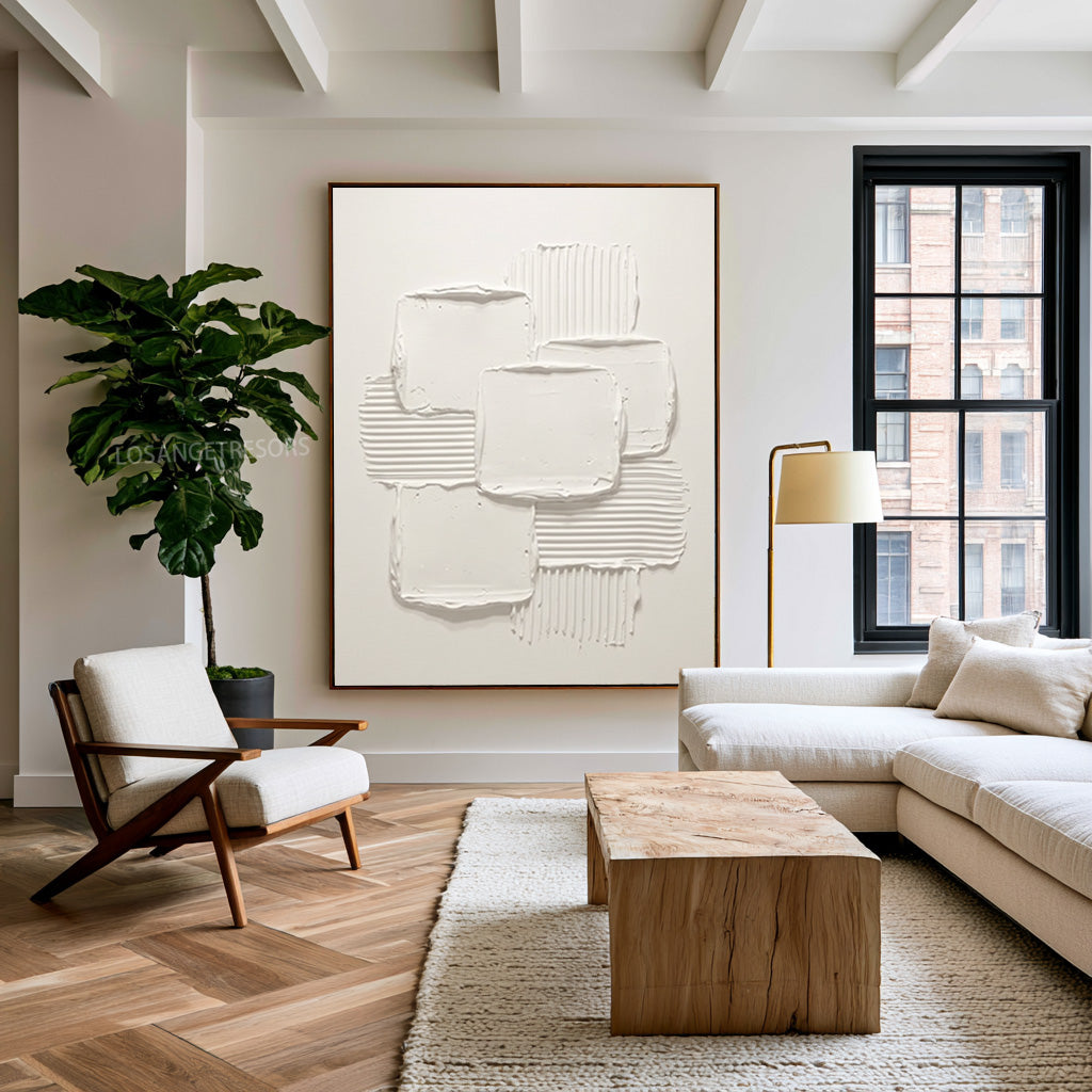 Composition Of Form And Space Large Abstract Wall Art Textured Contemporary Artwork Modern Interior Design Decor