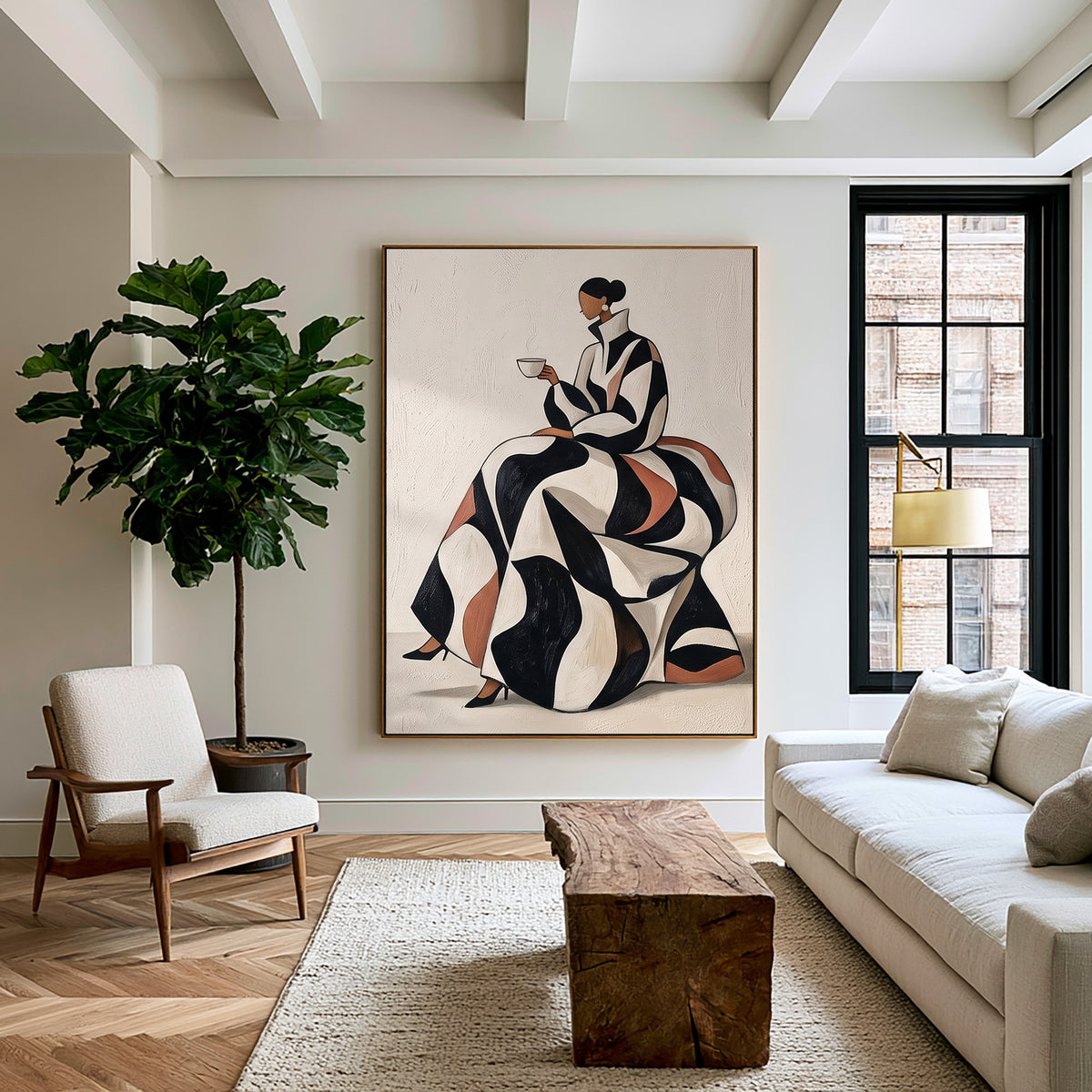 Abstract Woman Painting Modern Figurative Wall Art