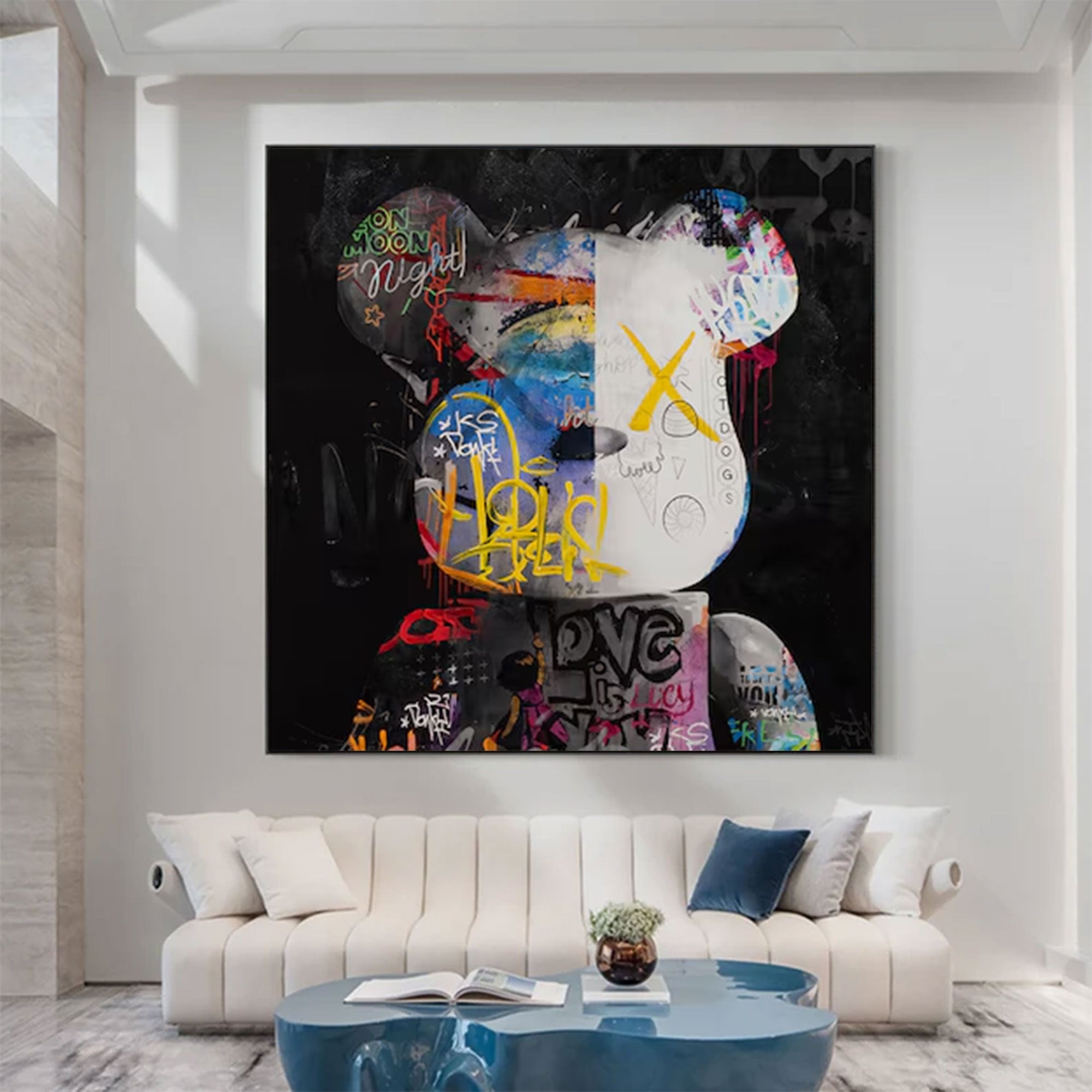 Large Colorful Bear Painting | KeiraArt #AG 160