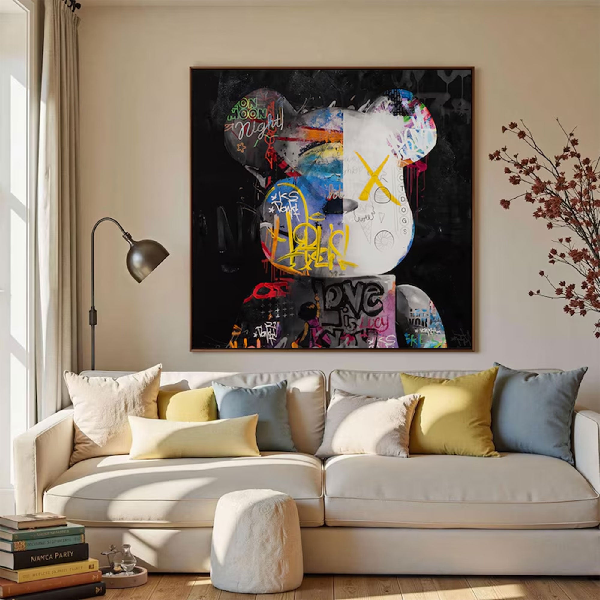 Large Colorful Bear Painting | KeiraArt #AG 160