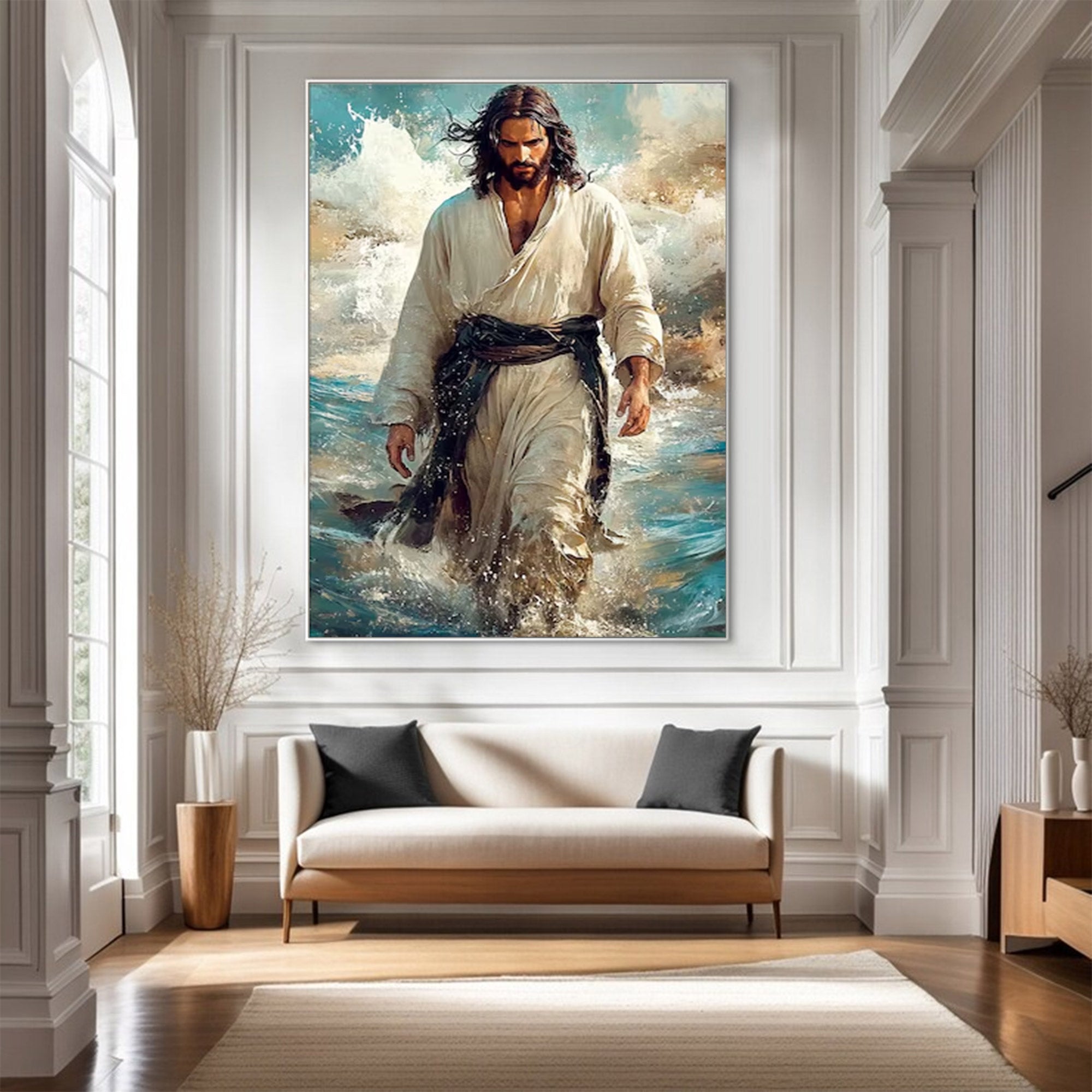Large Seascape Figure Painting | KeiraArt #AG 133