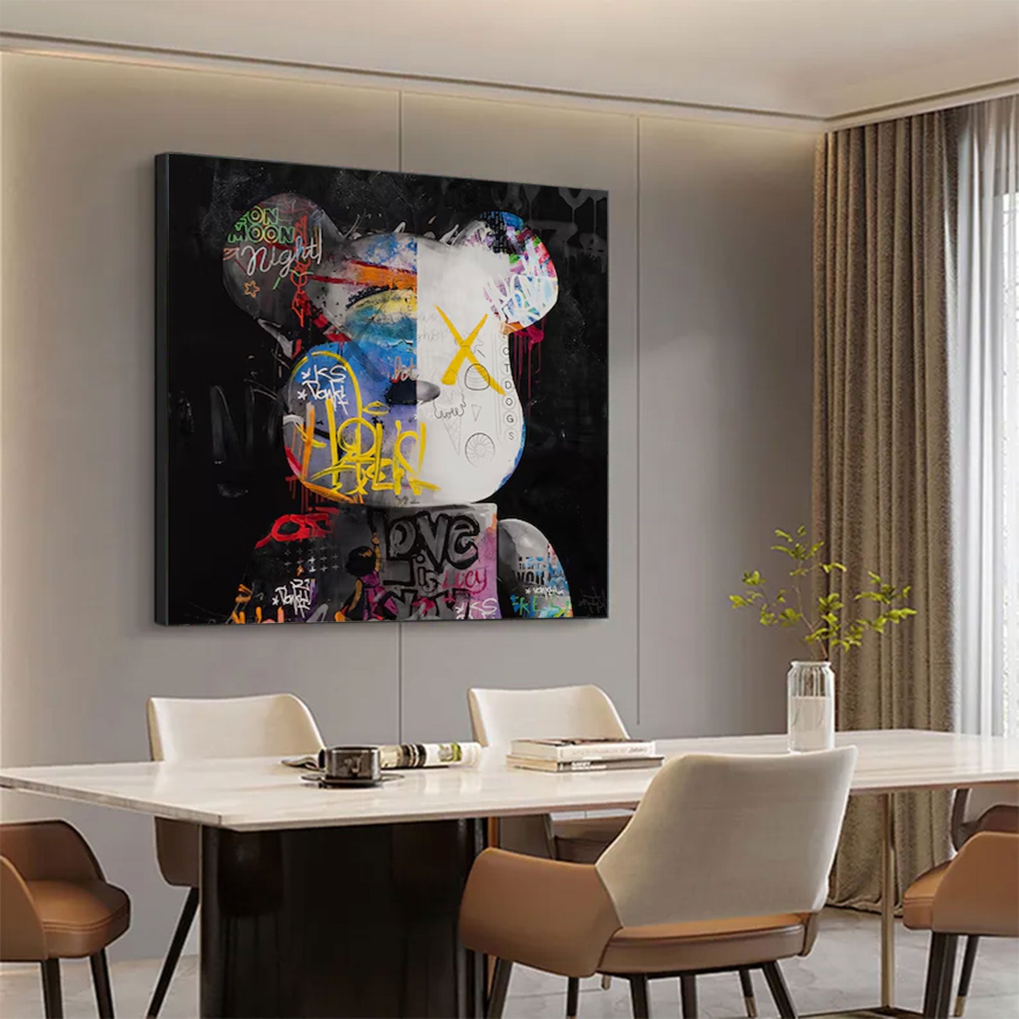 Large Colorful Bear Painting | KeiraArt #AG 160