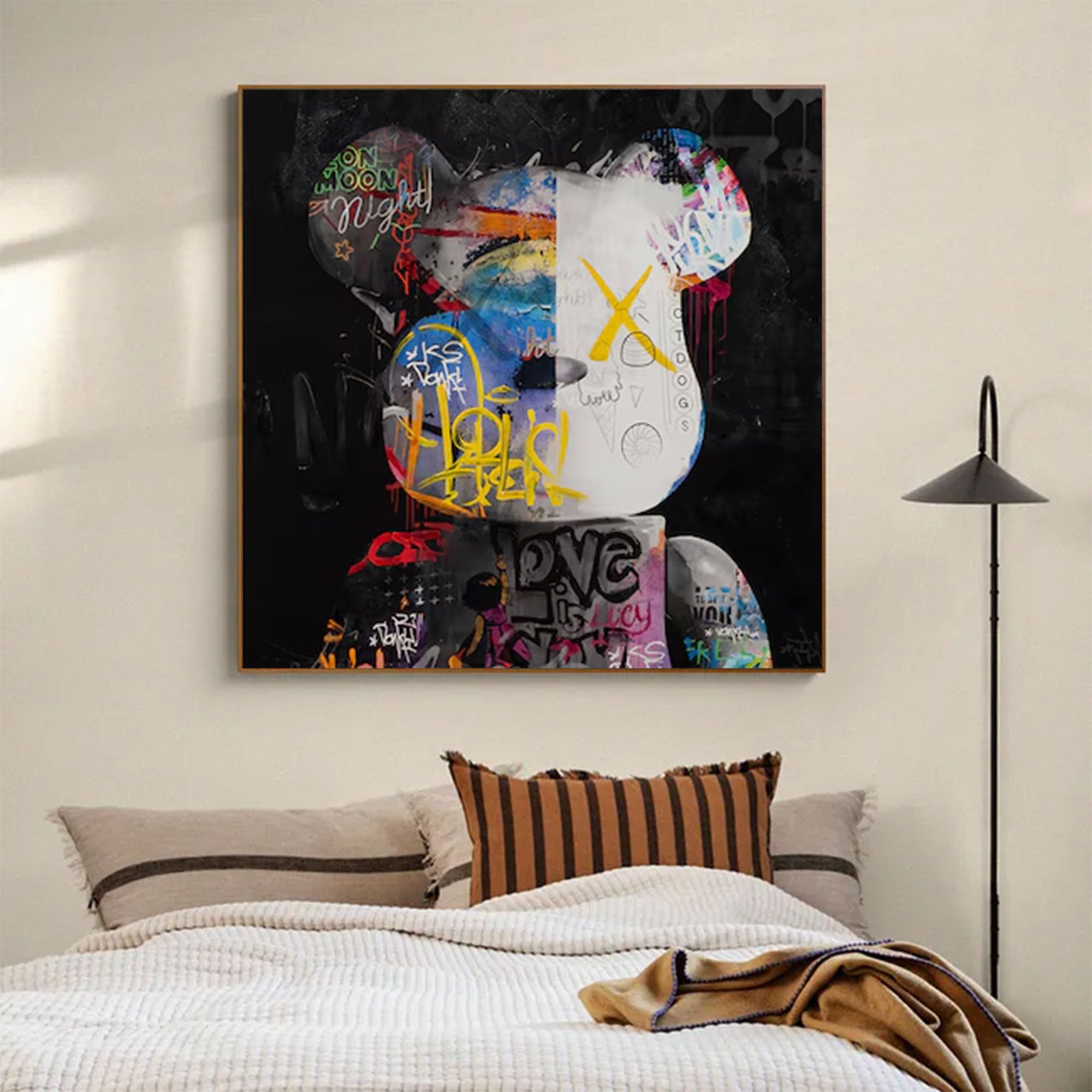 Large Colorful Bear Painting | KeiraArt #AG 160