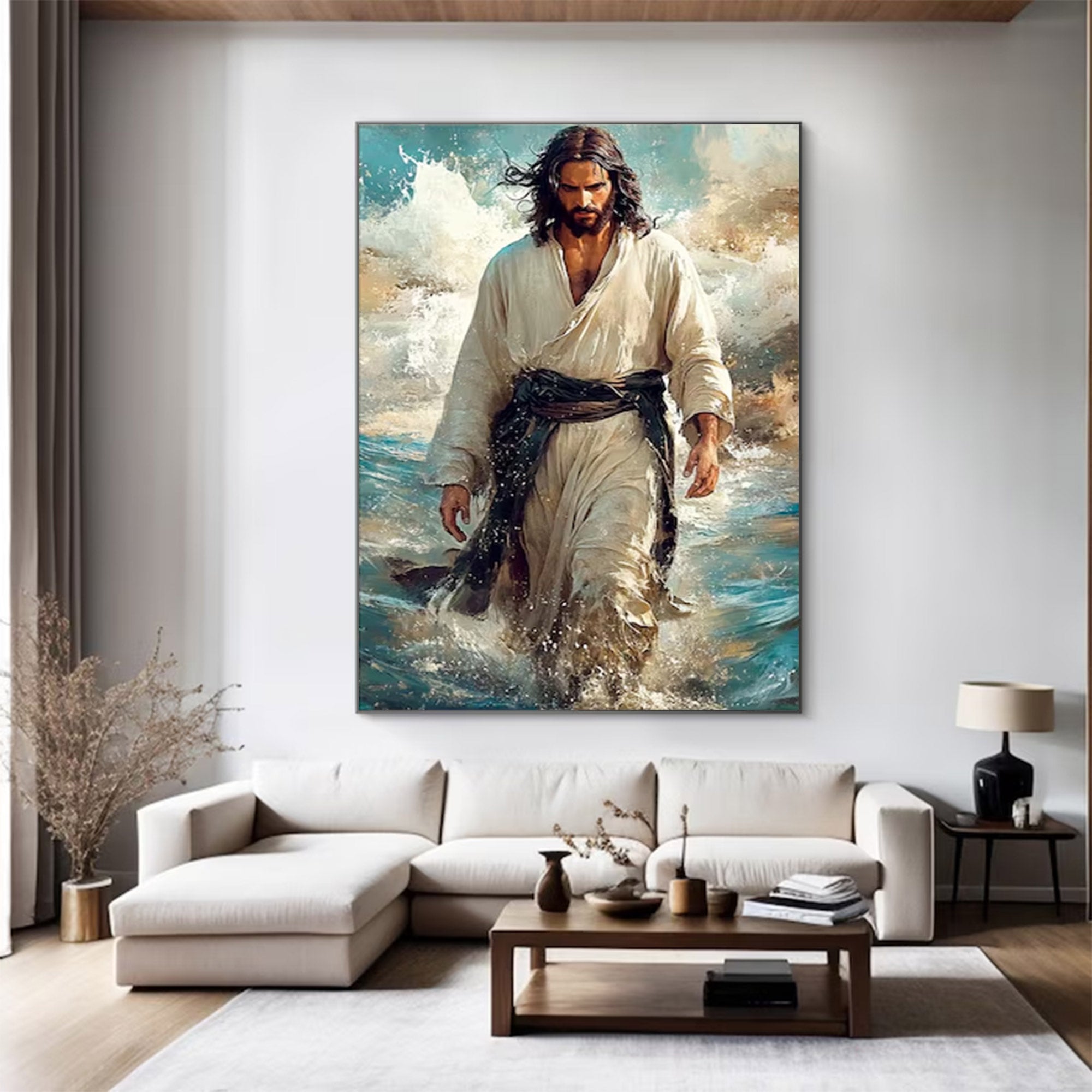 Large Seascape Figure Painting | KeiraArt #AG 133