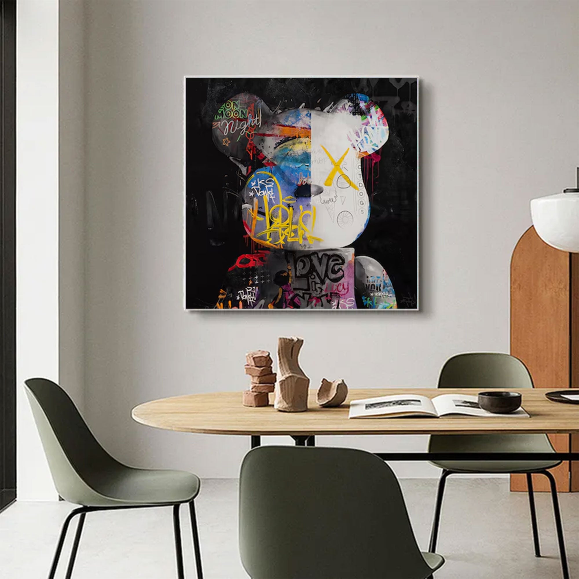 Large Colorful Bear Painting | KeiraArt #AG 160