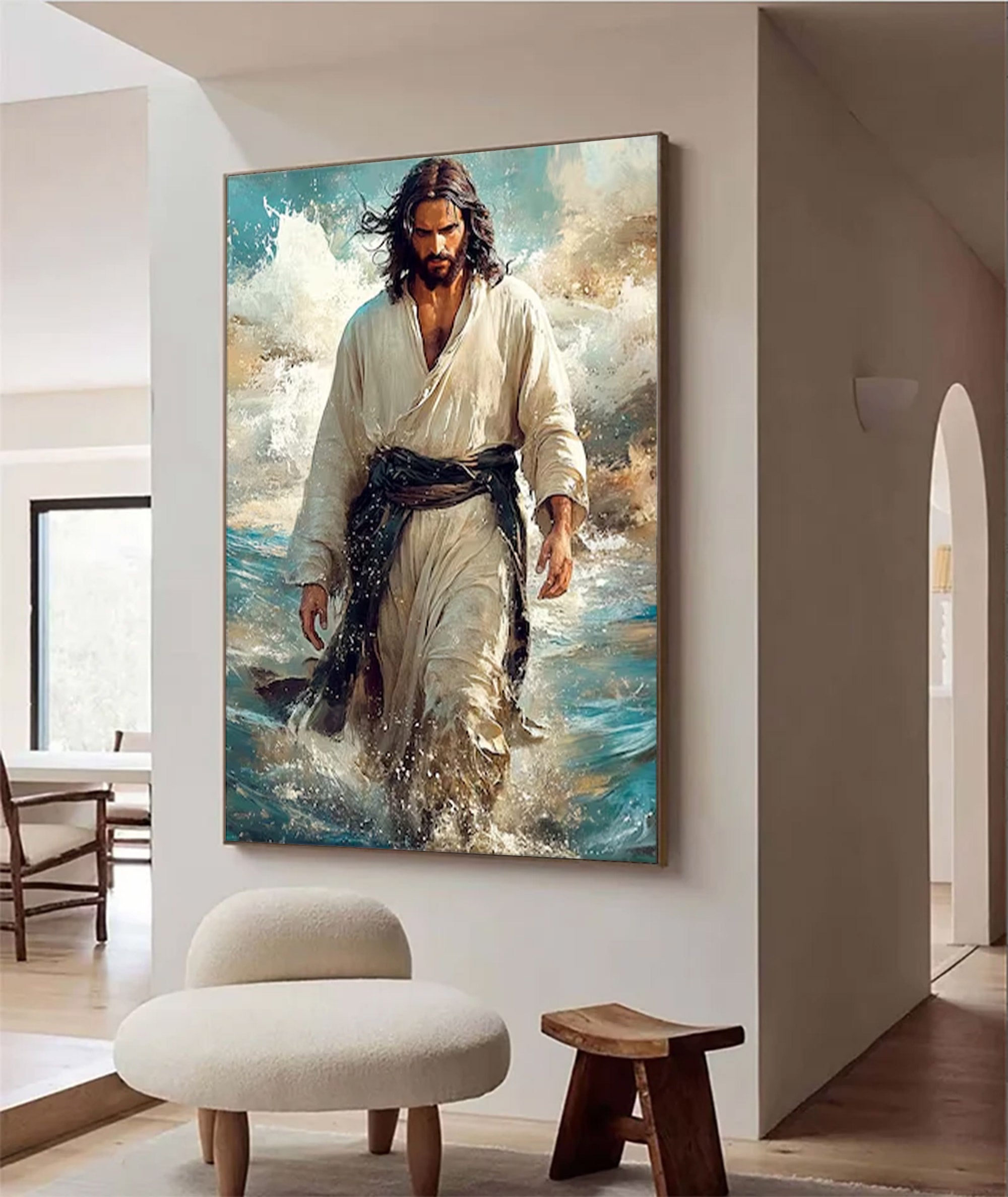 Large Seascape Figure Painting | KeiraArt #AG 133