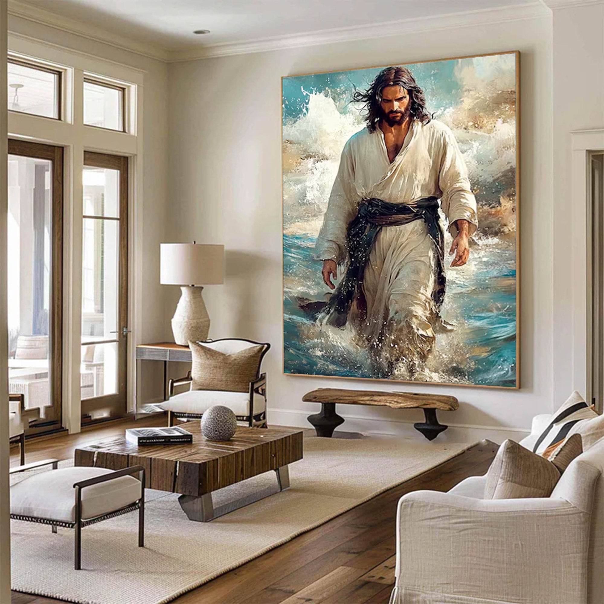 Large Seascape Figure Painting | KeiraArt #AG 133