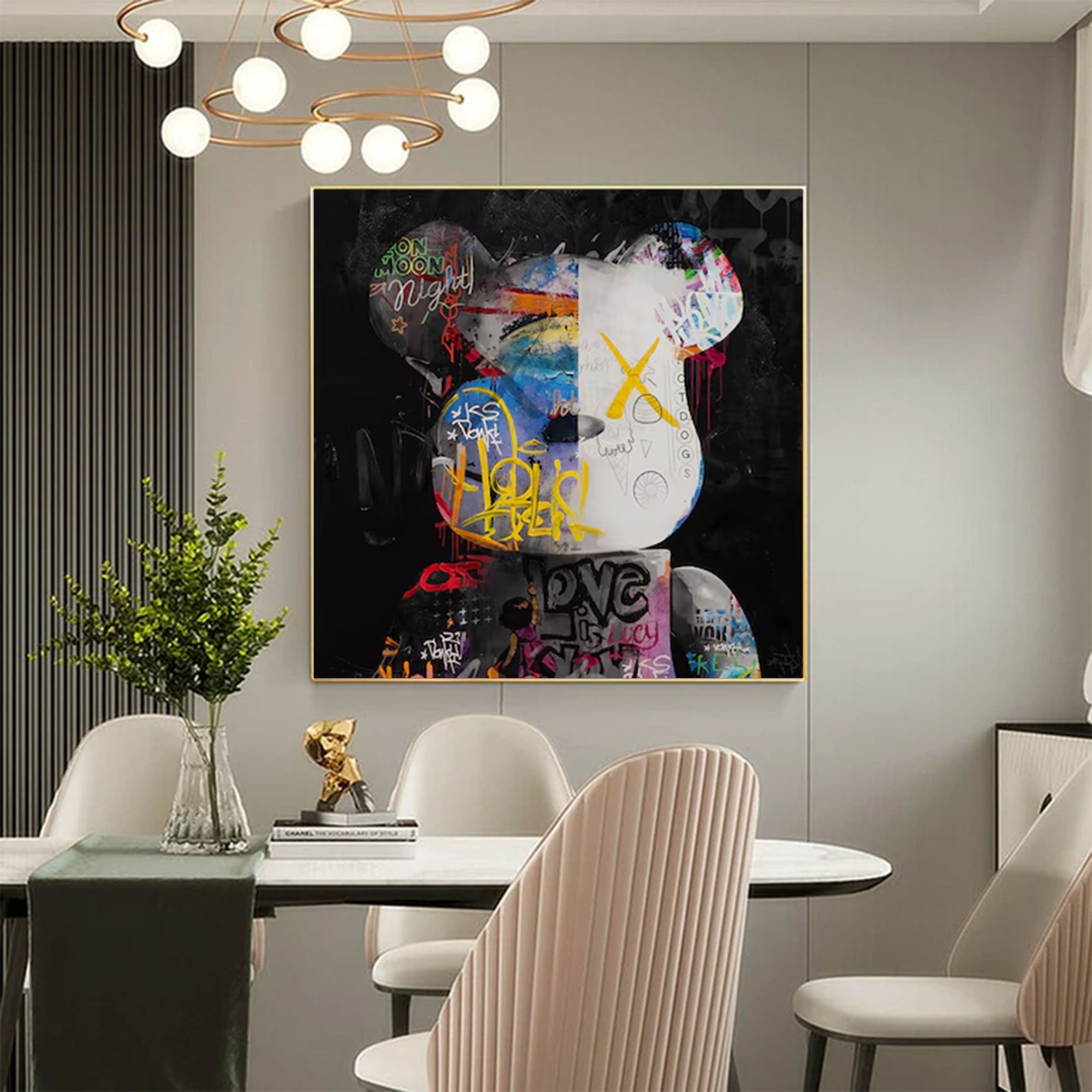 Large Colorful Bear Painting | KeiraArt #AG 160