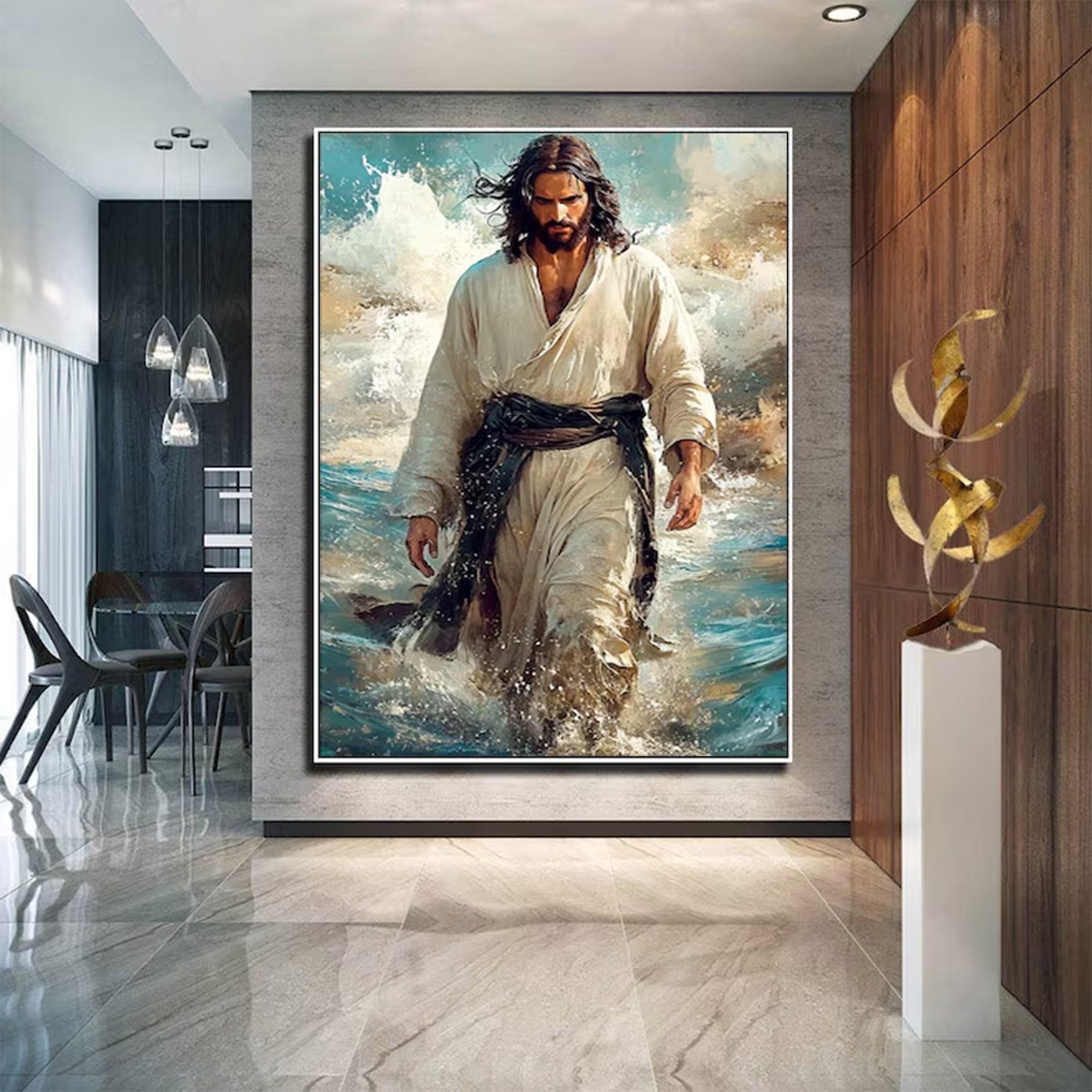 Large Seascape Figure Painting | KeiraArt #AG 133
