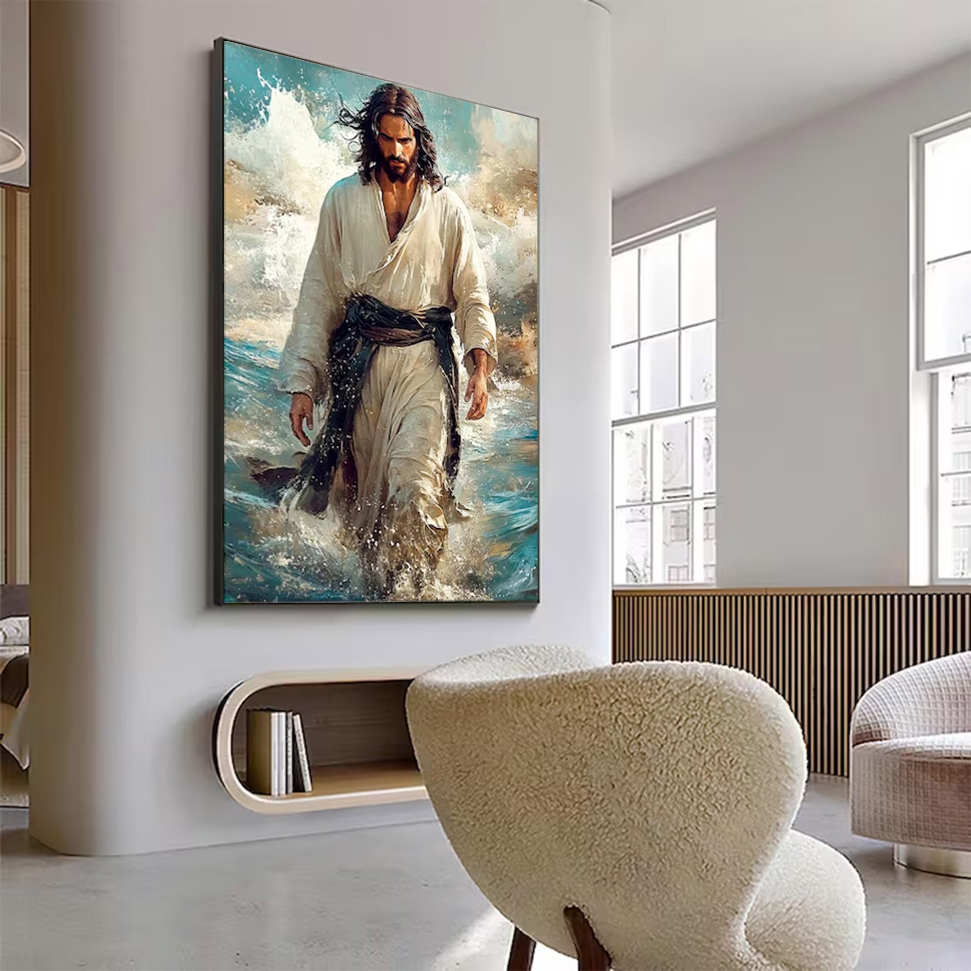 Large Seascape Figure Painting | KeiraArt #AG 133