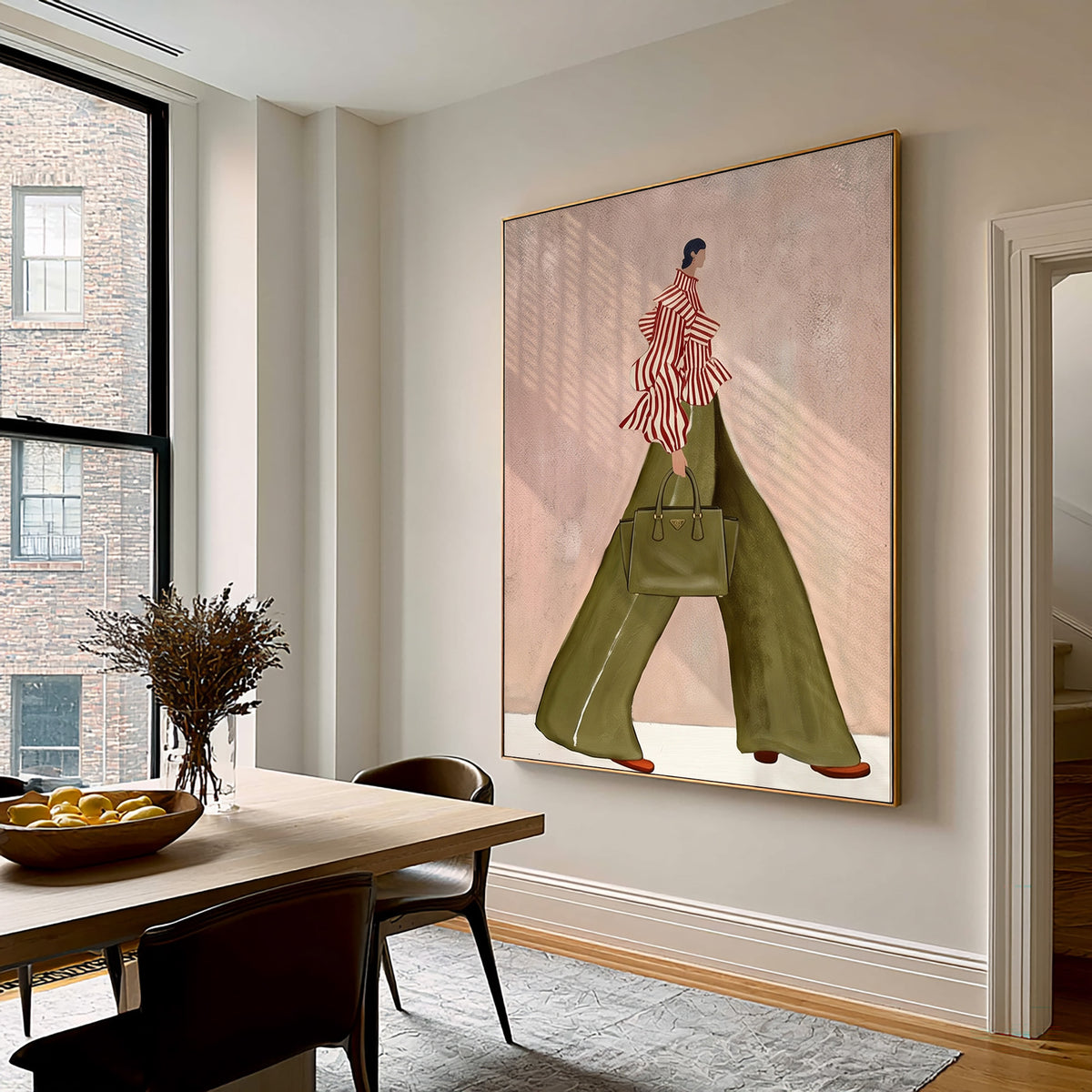 Chic Fashion Illustration Stylish Woman Wall Art
