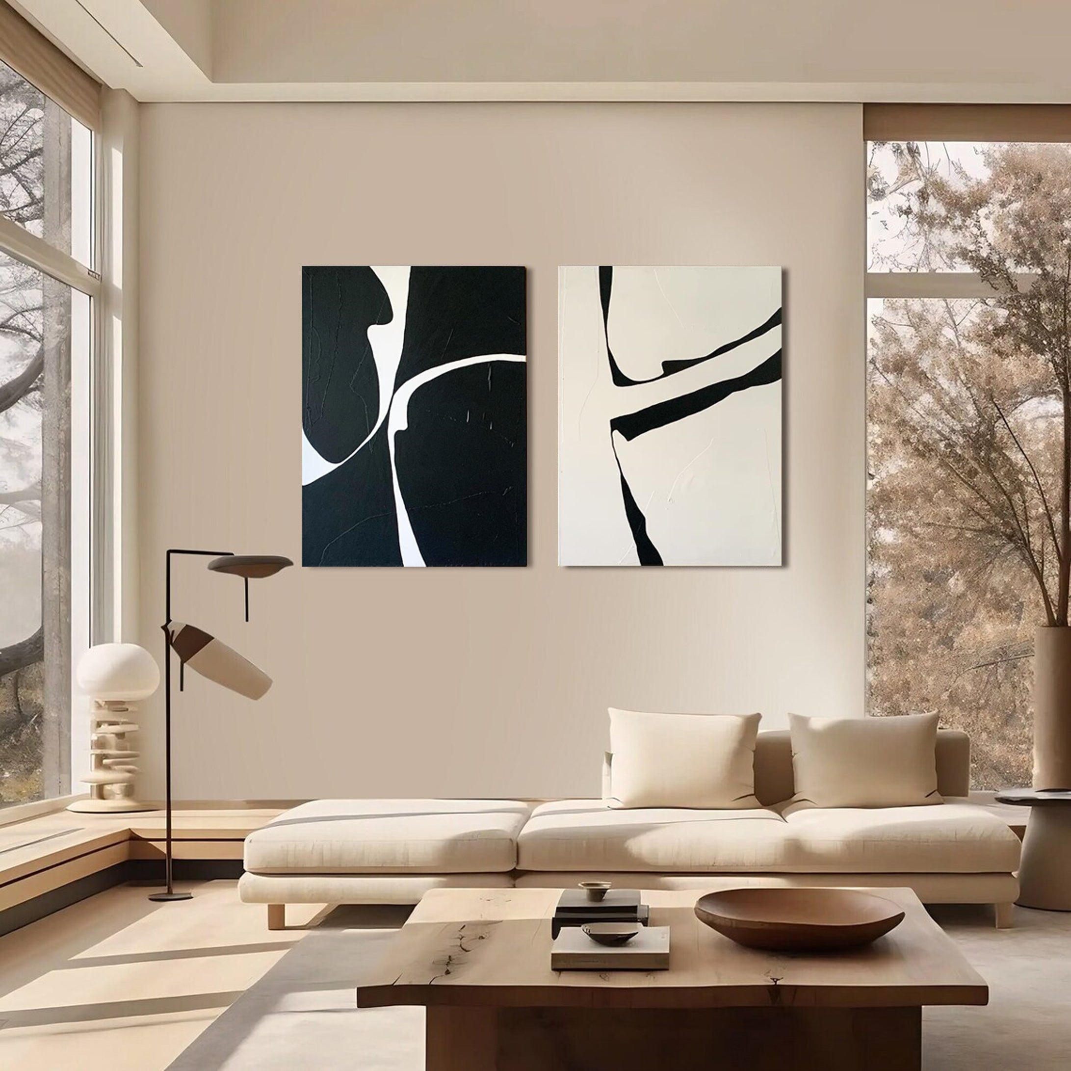 Modern Minimalist Art Set Of 2 #MMAS 001