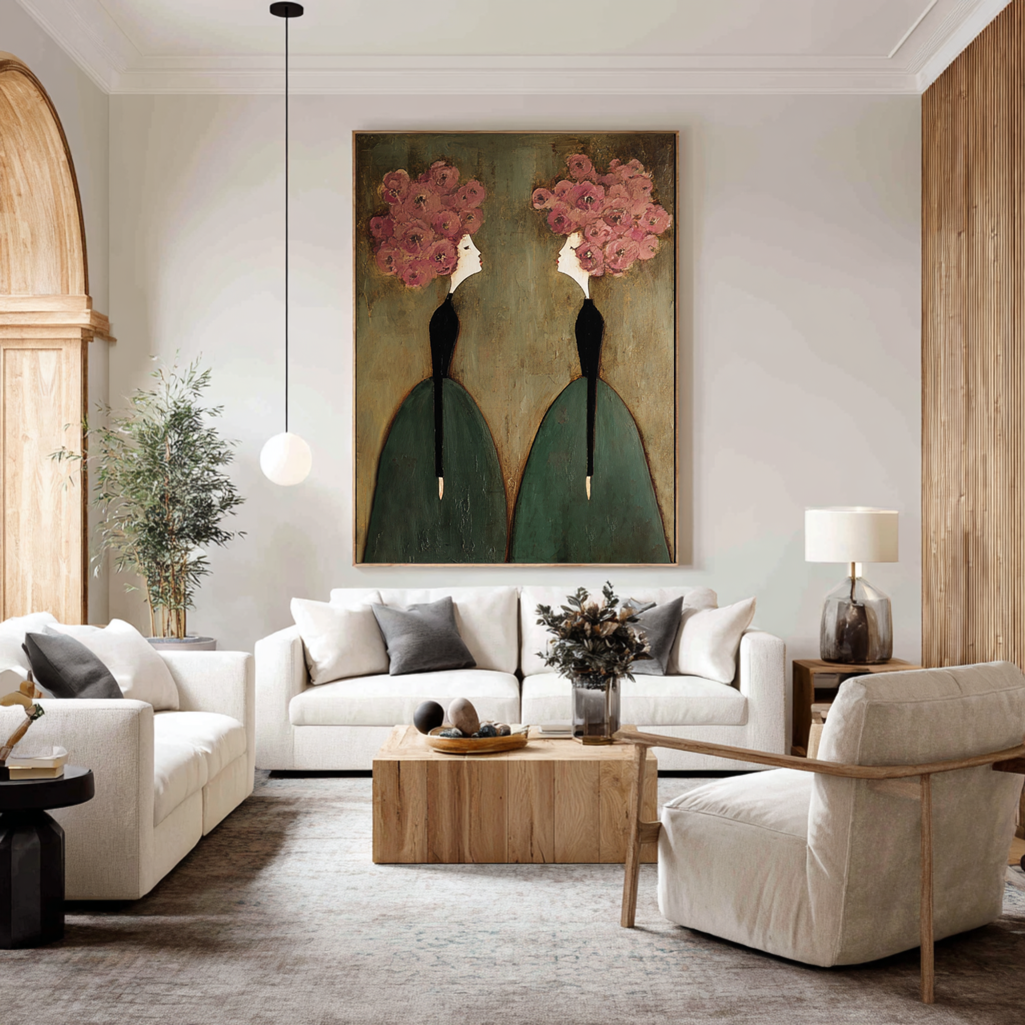 Figurative Oil Painting with Floral Expression #CZ 051