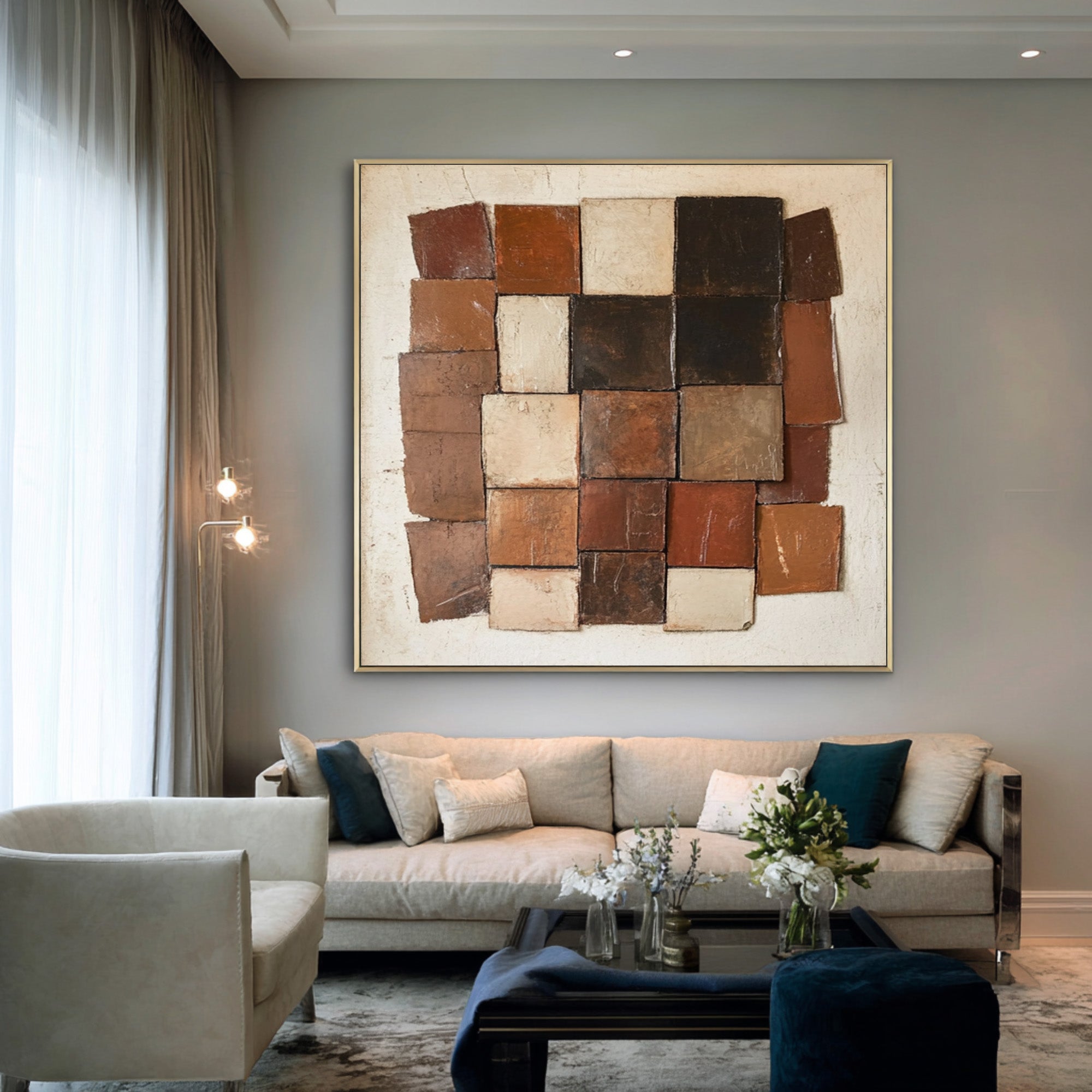 Large Rustic Geometric Art | KeiraArt #CZ 006