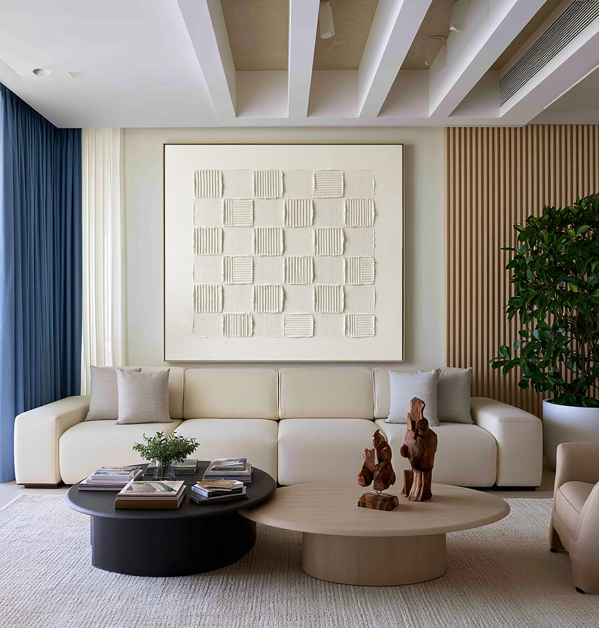 The Poetry Of The Weave Large White Textured Abstract Wall Art Contemporary Textile Relief