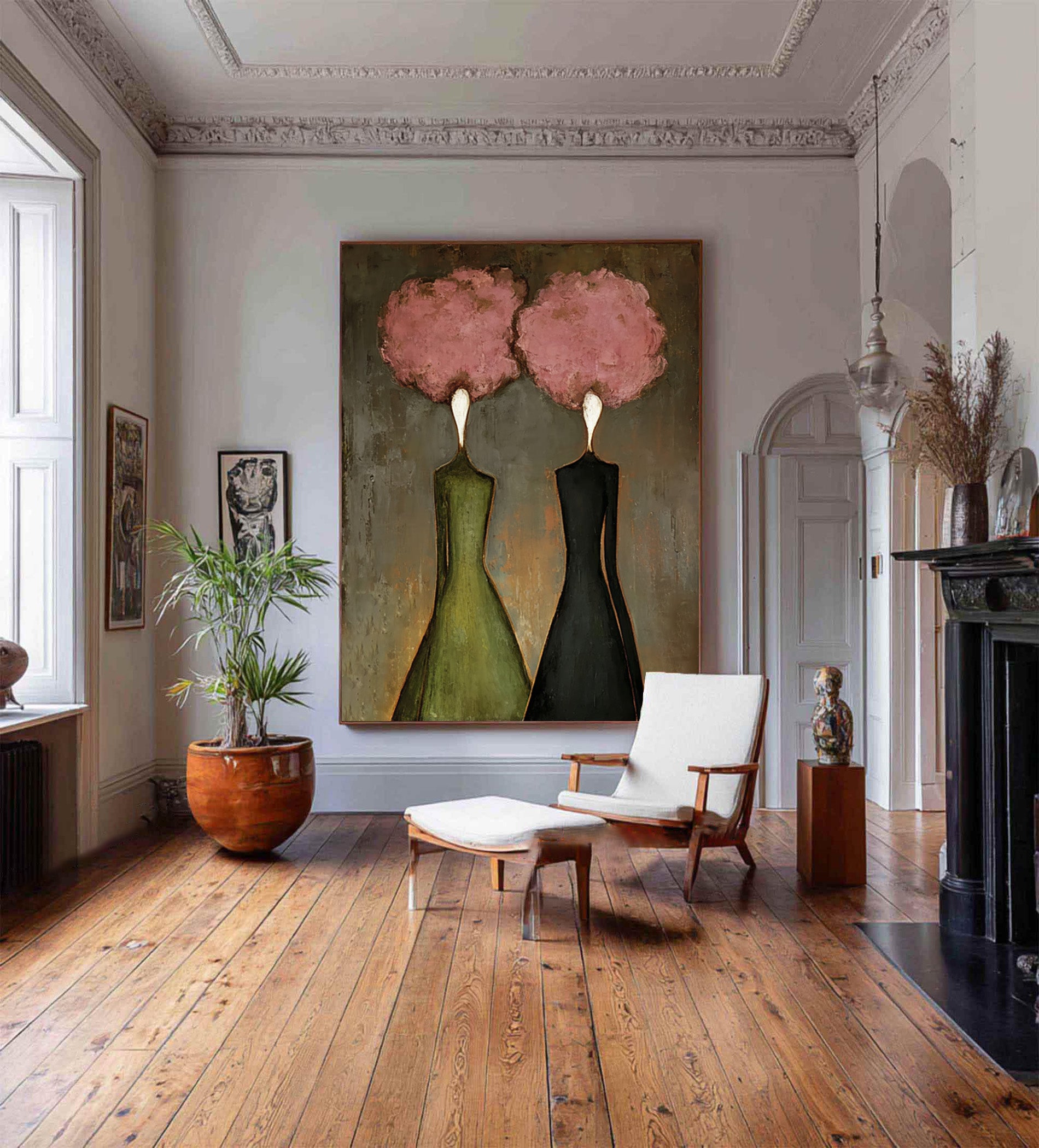 Figurative Oil Painting for Entryway Wall Decor #CZ 034