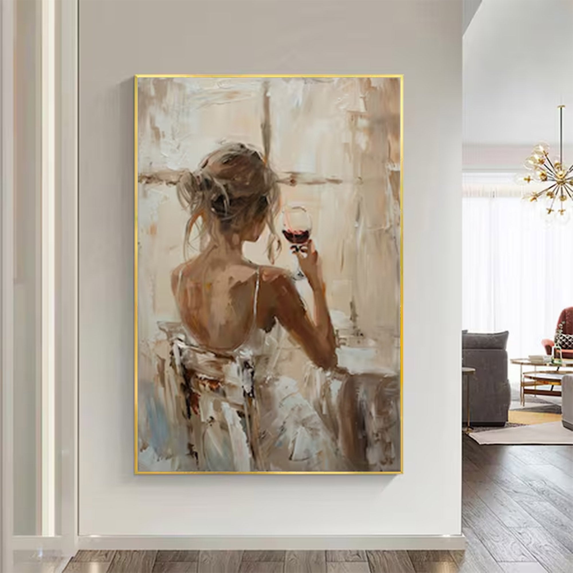 Large Textured Figurative Art | KeiraArt #AG 134