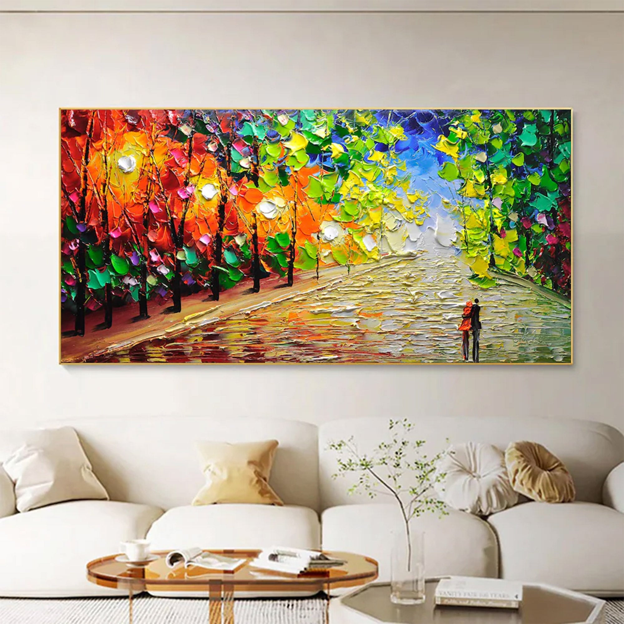 Large Textured Forest Painting | KeiraArt #AG 153