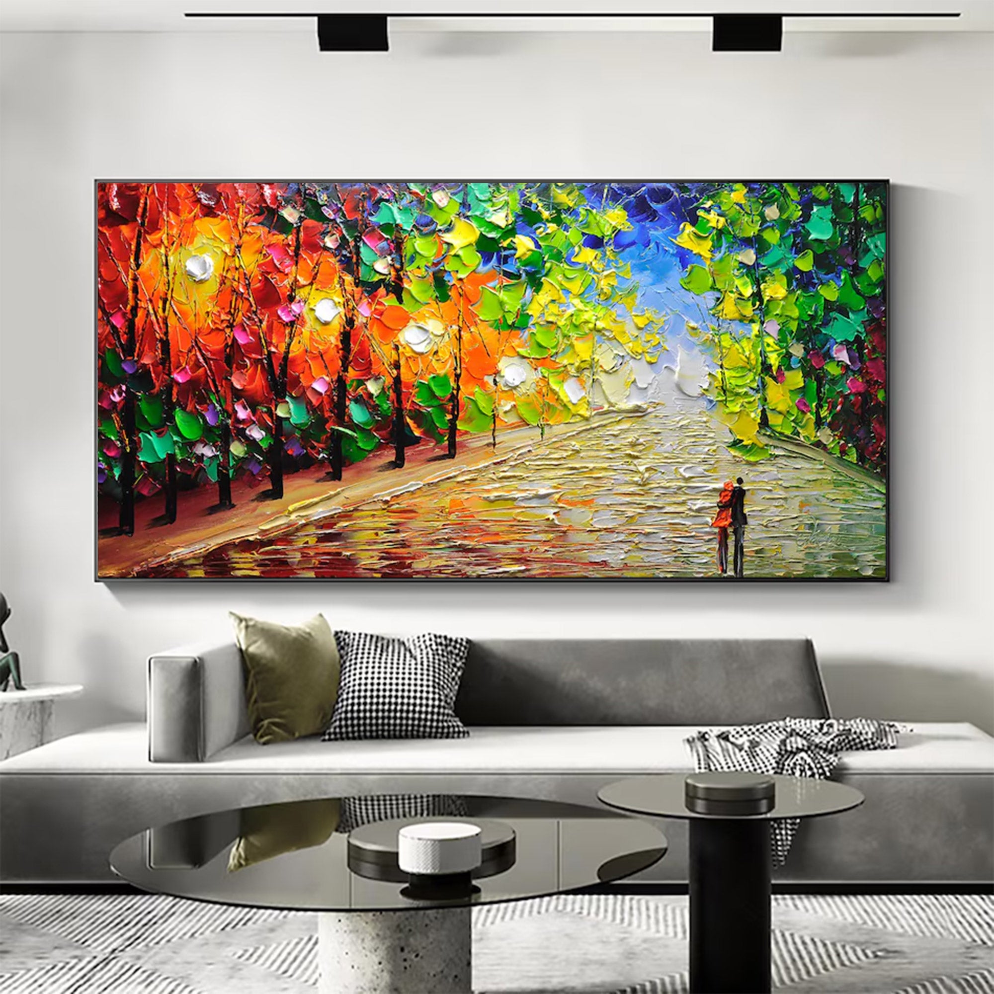 Large Textured Forest Painting | KeiraArt #AG 153