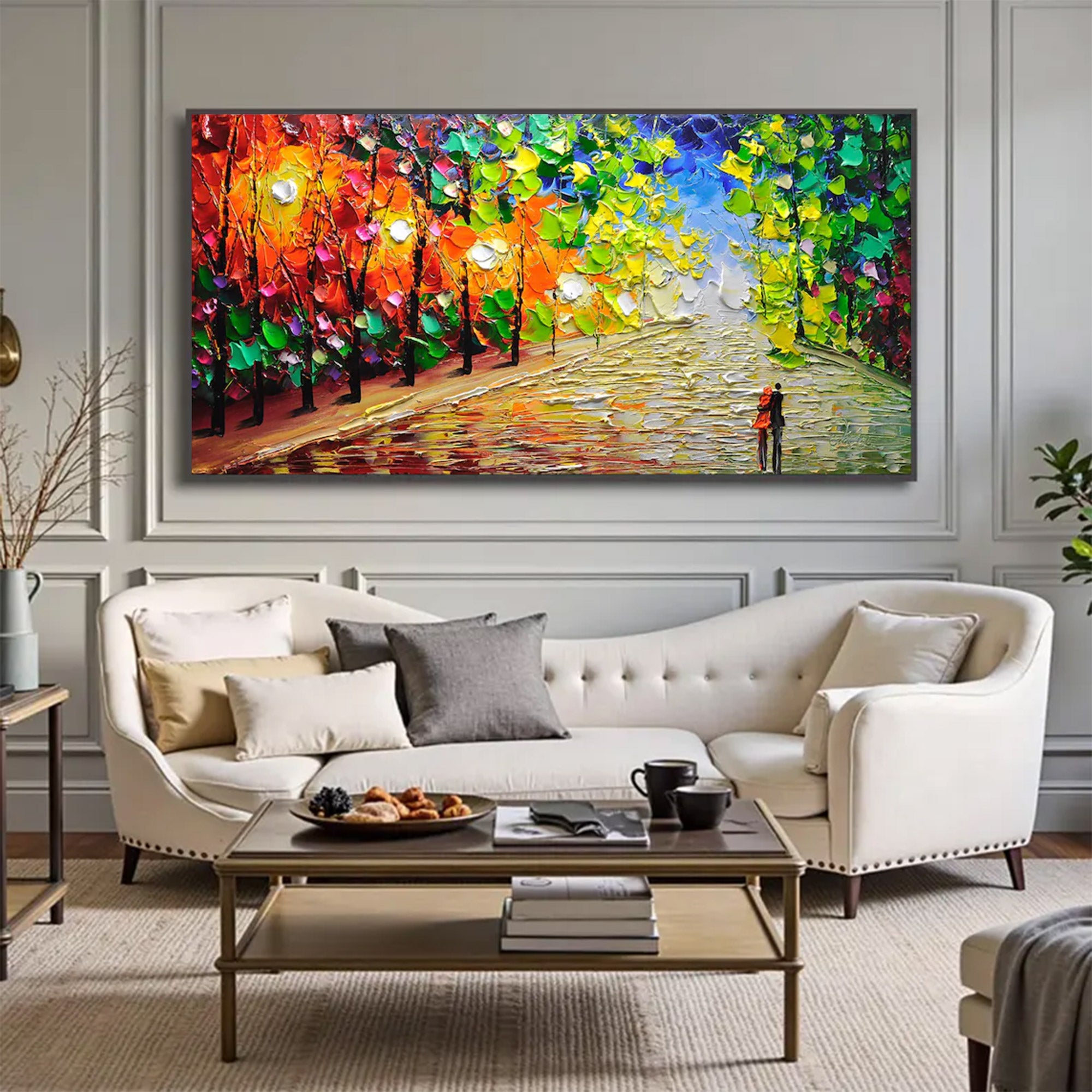 Large Textured Forest Painting | KeiraArt #AG 153