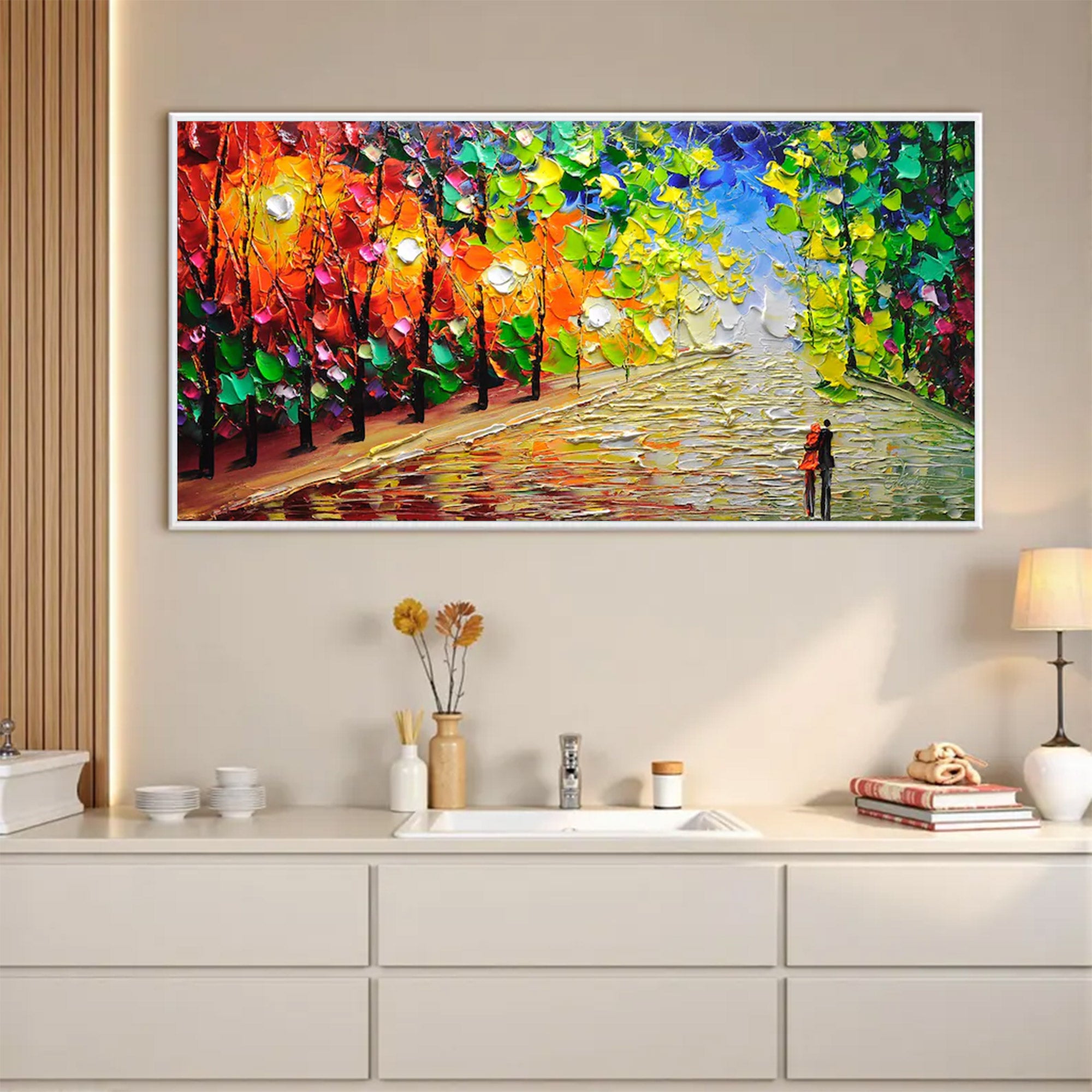 Large Textured Forest Painting | KeiraArt #AG 153