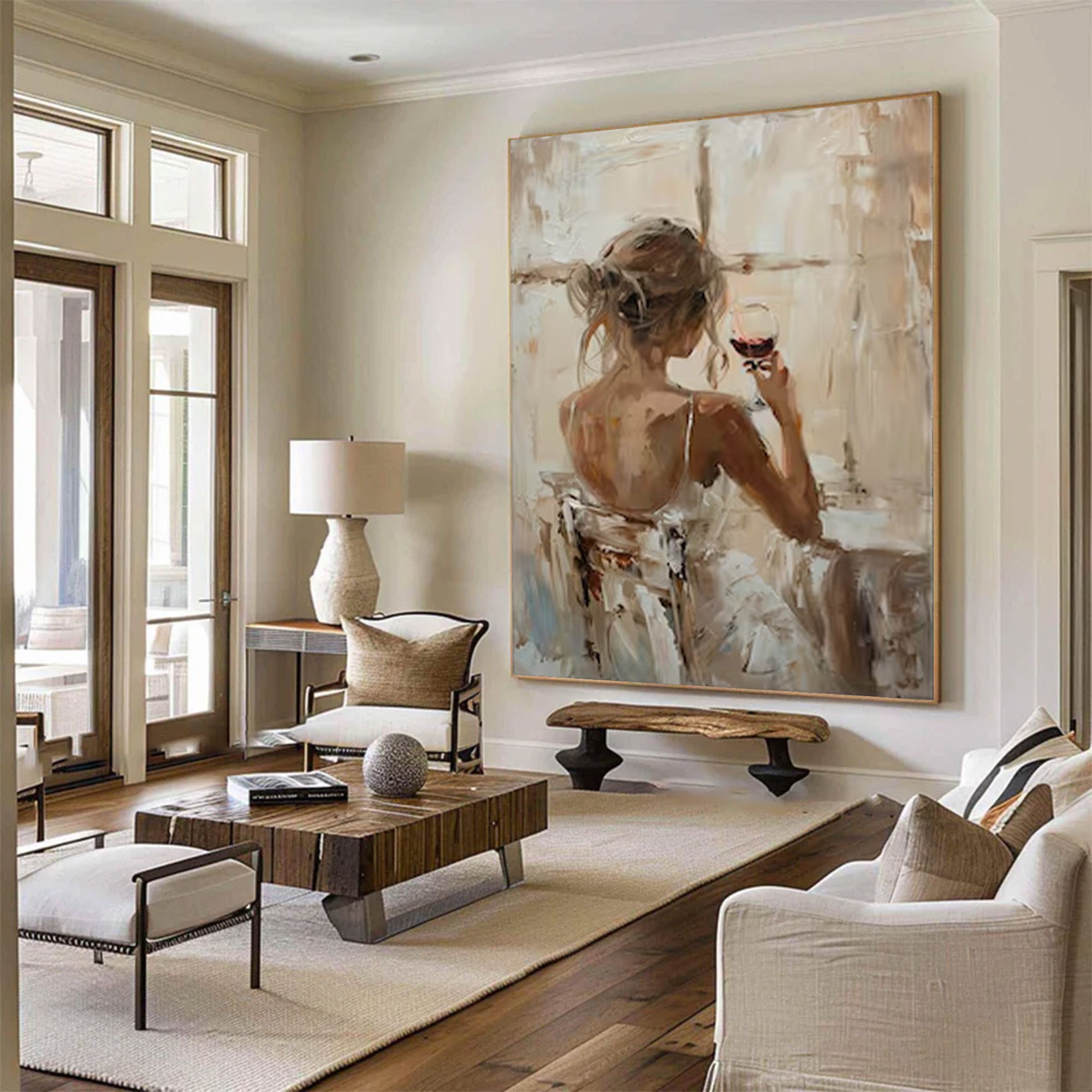 Large Textured Figurative Art | KeiraArt #AG 134