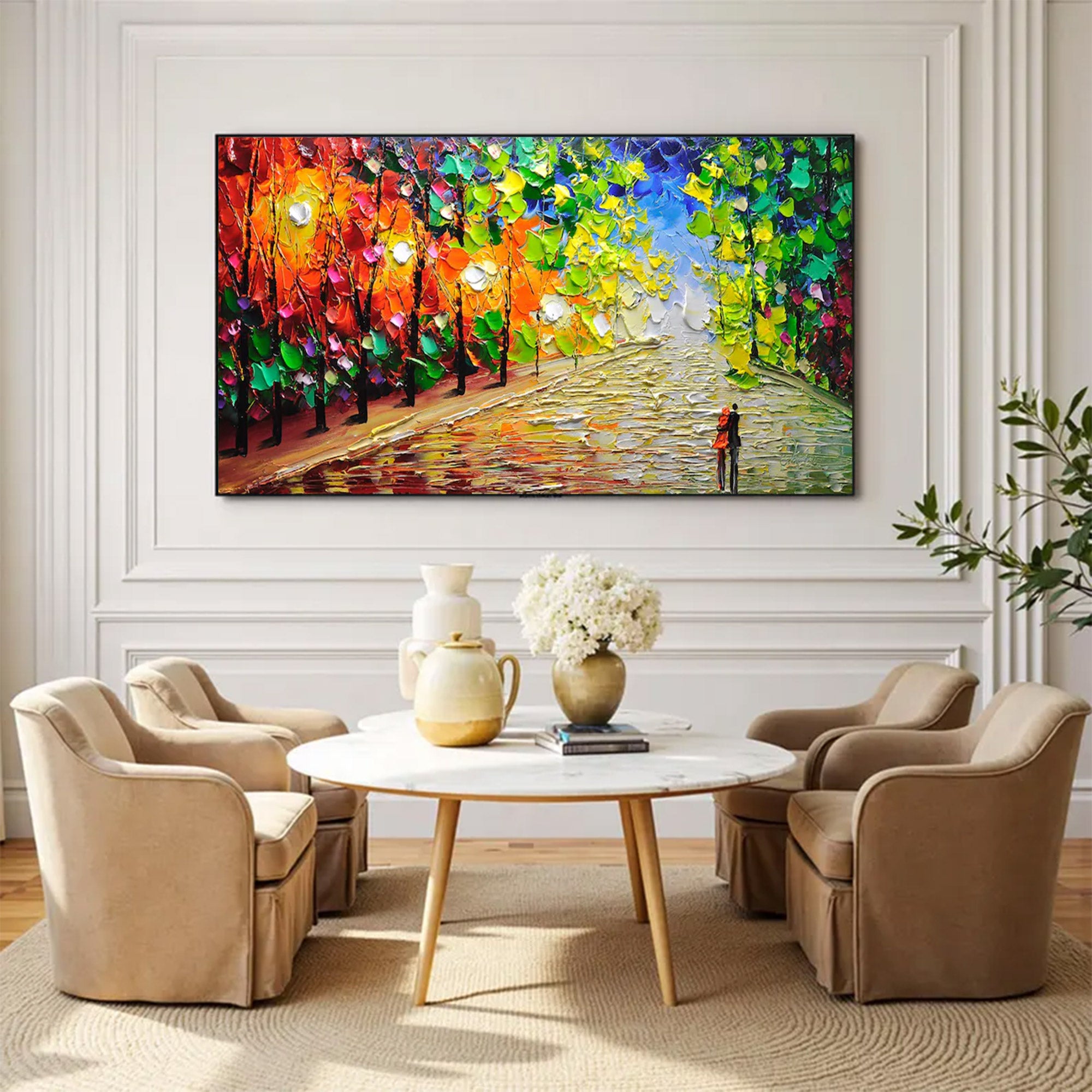 Large Textured Forest Painting | KeiraArt #AG 153