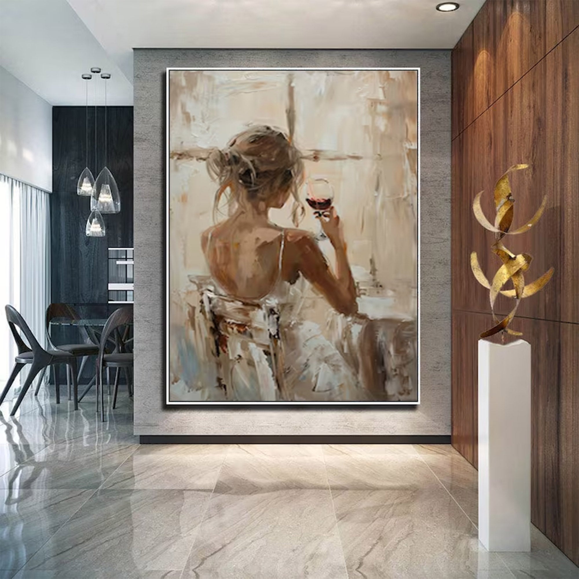 Large Textured Figurative Art | KeiraArt #AG 134