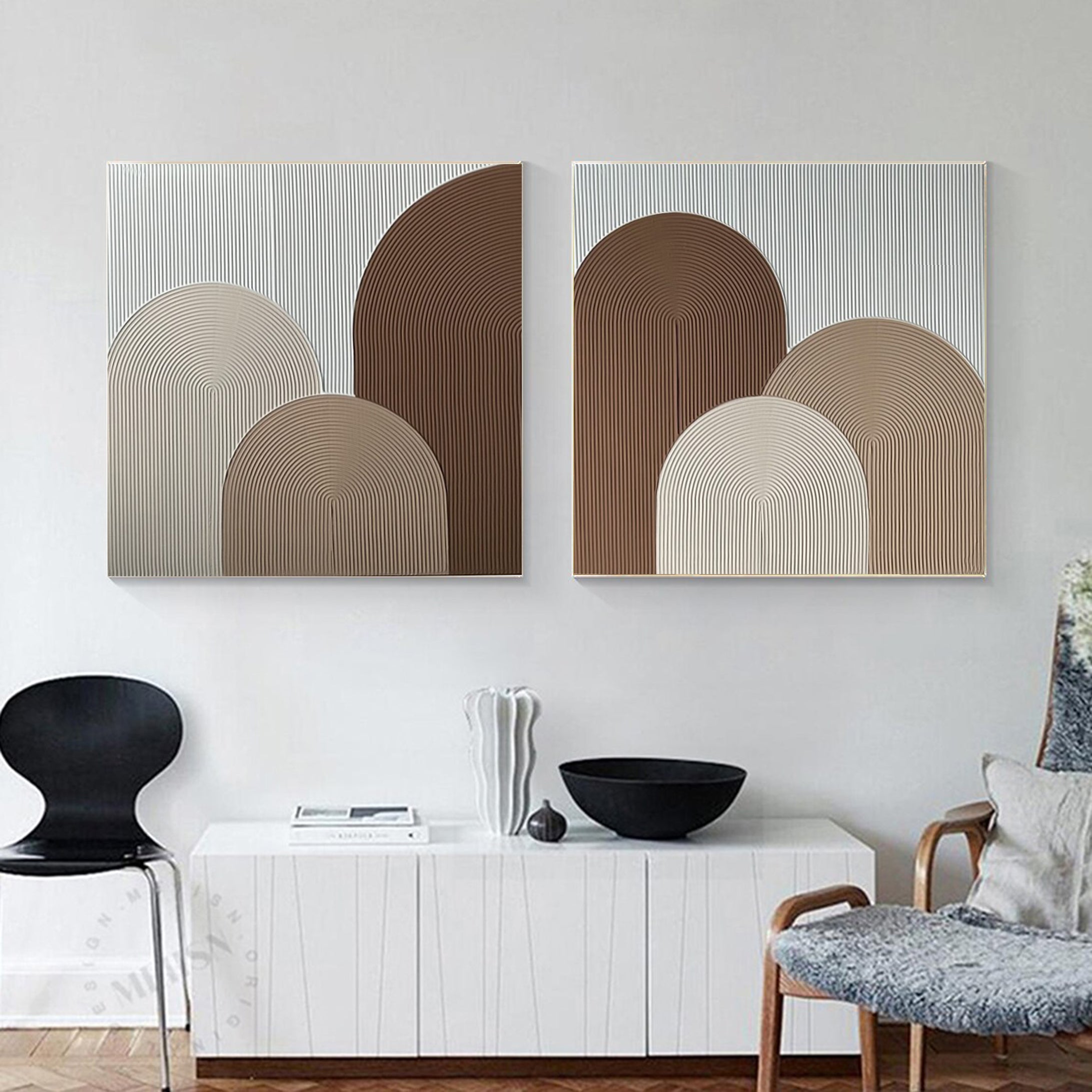 Modern Minimalist Art Set Of 2 #MMAS 014