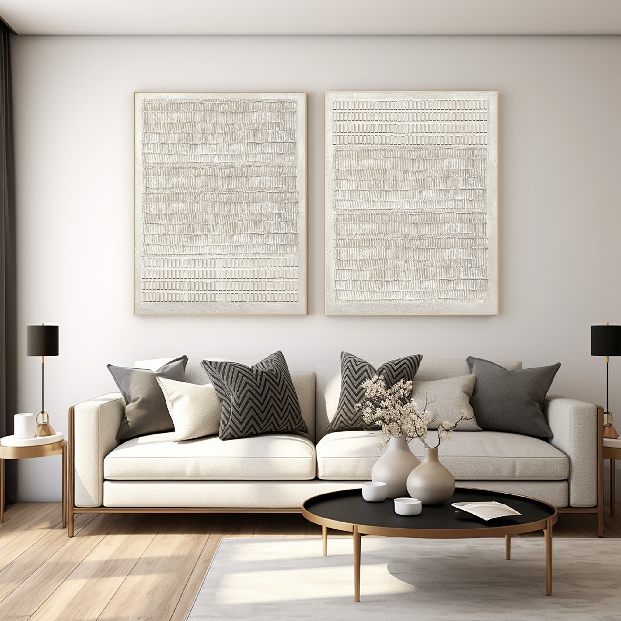 Abstract Minimalist Wall Decor Duo Living Room Set Of 2 #AG 037