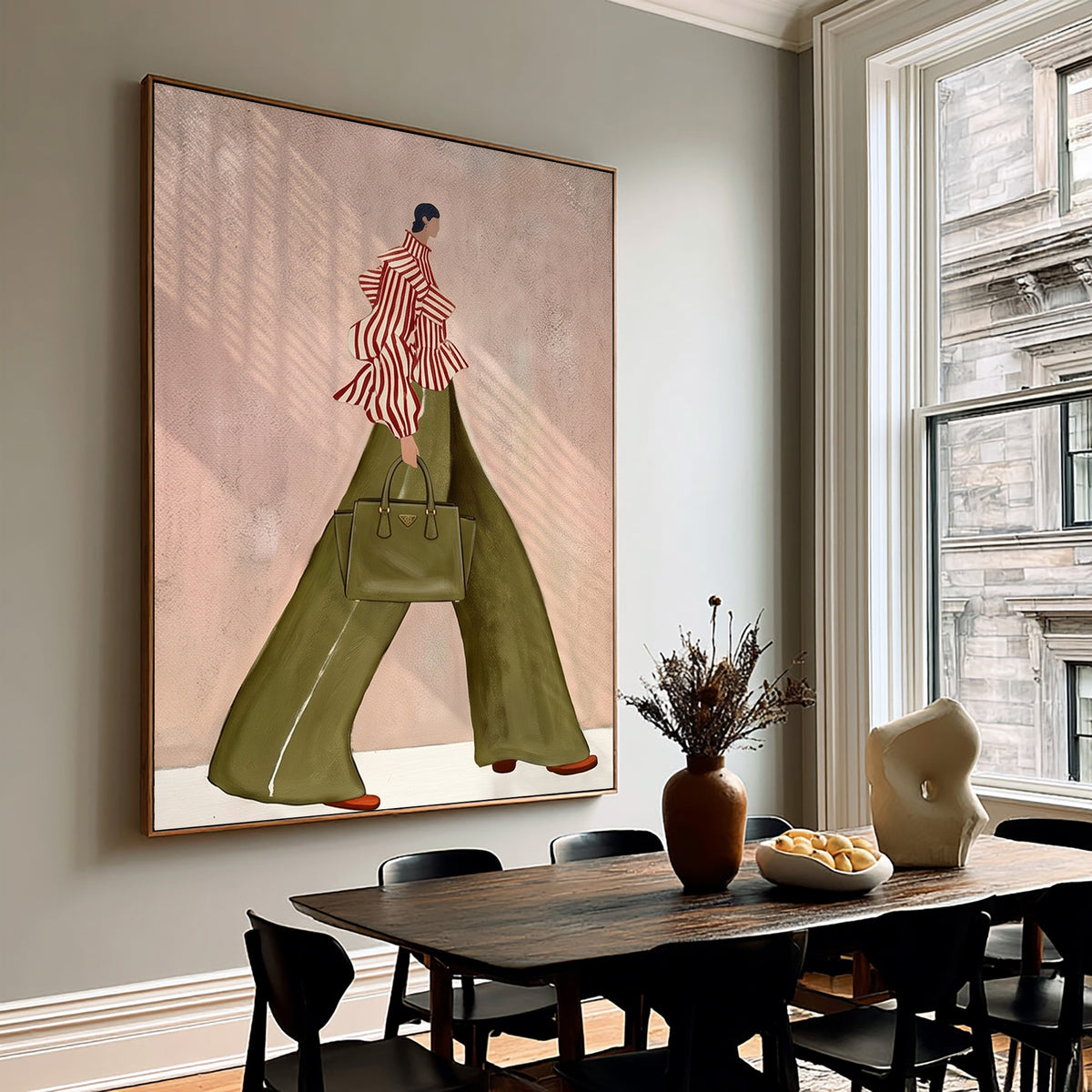 Chic Fashion Illustration Stylish Woman Wall Art