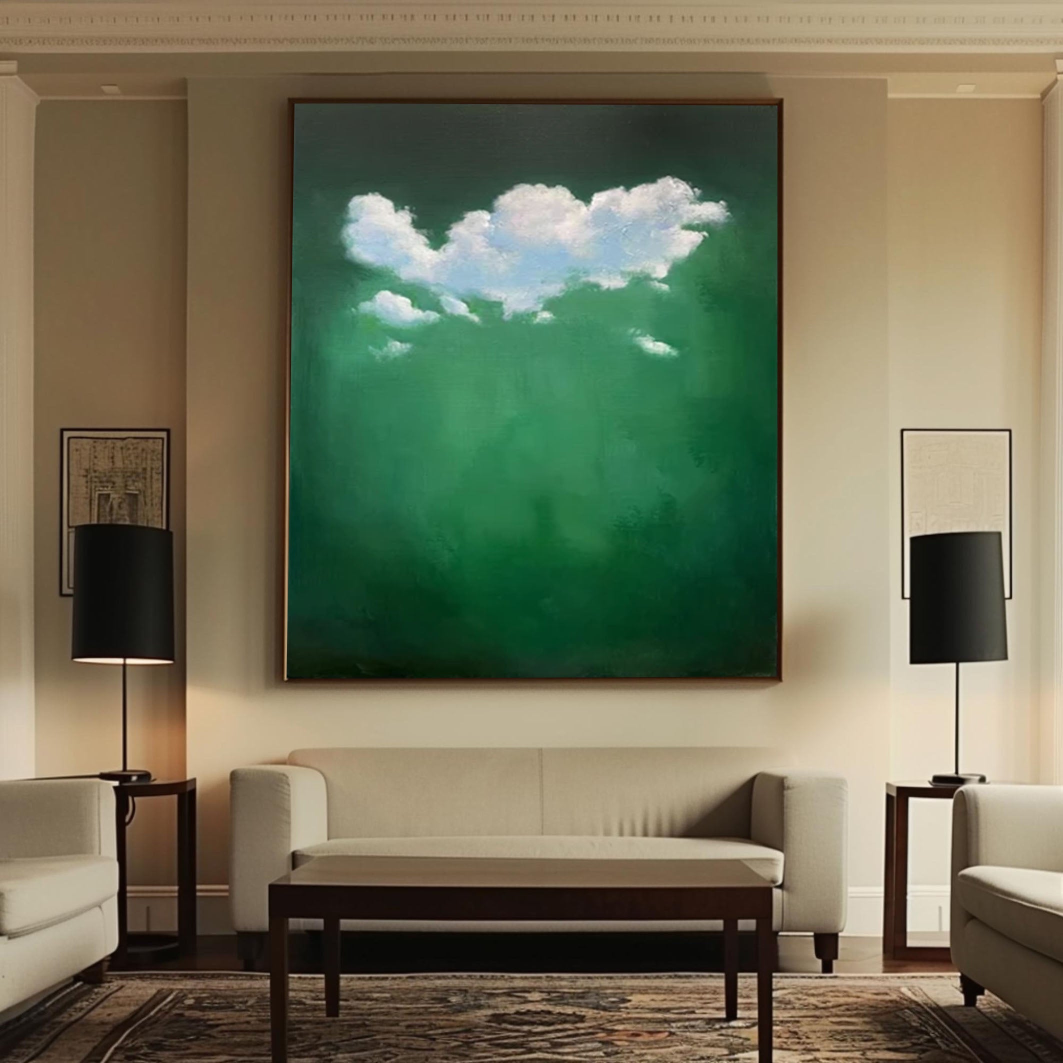 Celestial Serenity Large Abstract Cloud Painting #OS 066