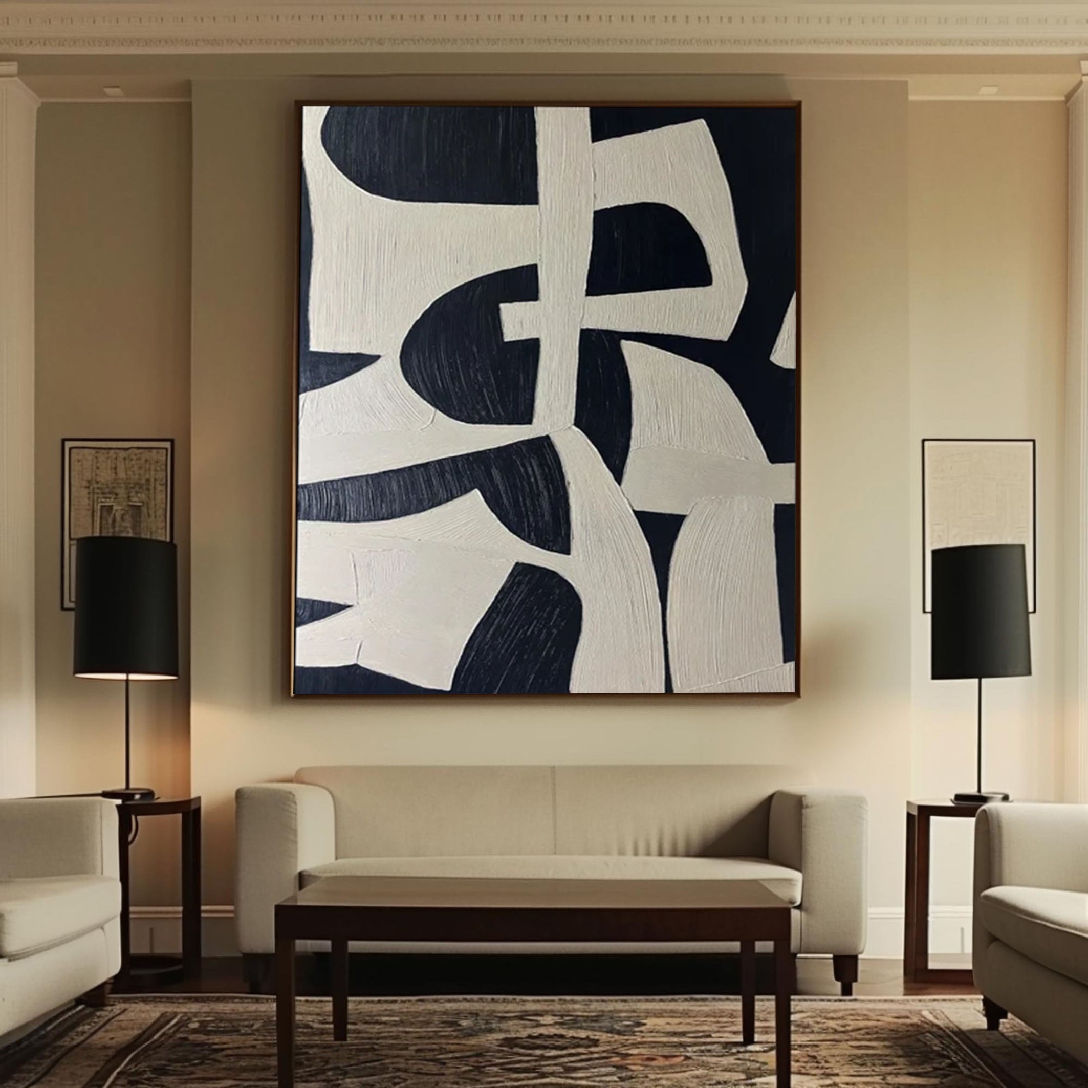 Abstract Neutral Canvas Wabi Sabi Art Soft Tones for Contemporary Spaces #MMA 176