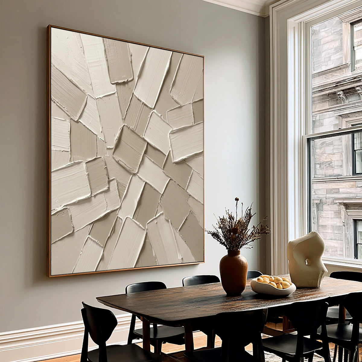 The Quiet Energy Of Form Large Textured Abstract Wall Art Neutral Sculptural Contemporary Relief Painting