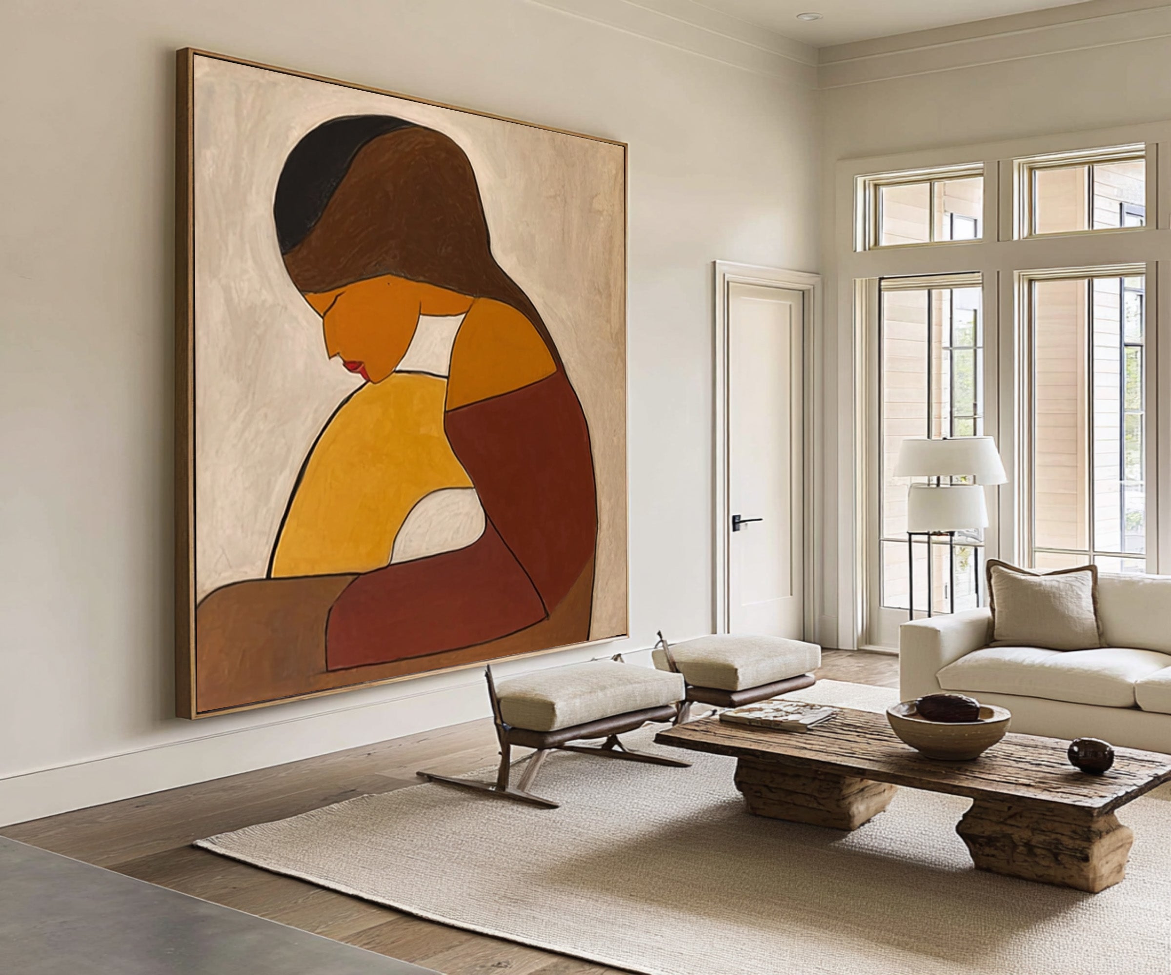 Modern Abstract Figure Oil Painting on Canvas #CZ 029