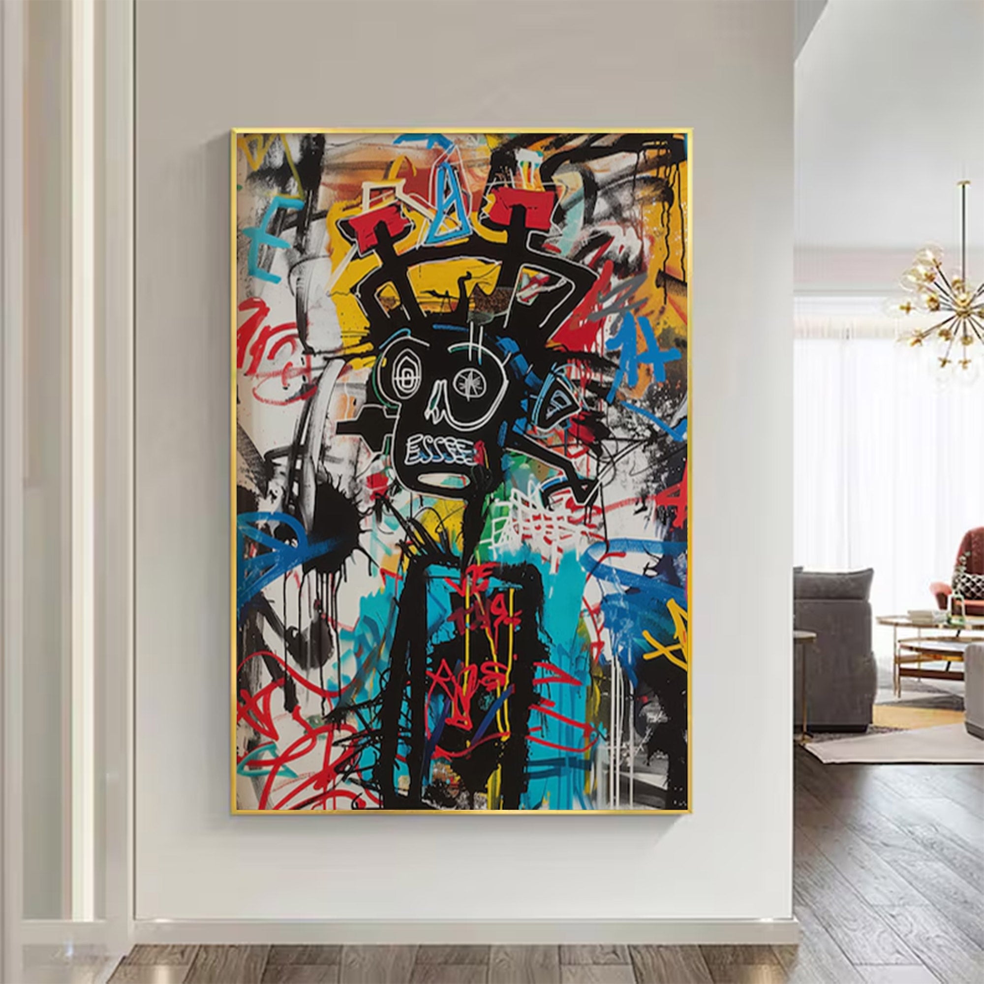 Large Graffiti Abstract Canvas | KeiraArt #AG 135