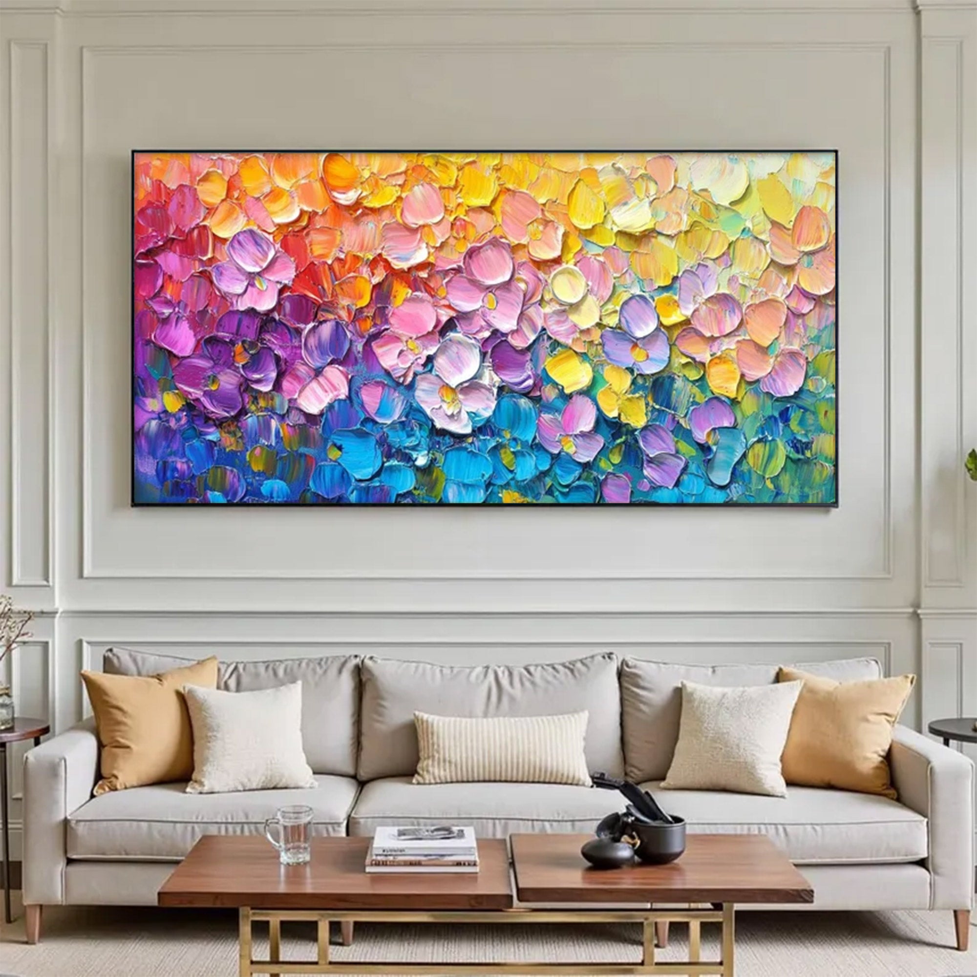 Large Textured Floral Painting | KeirarArt #AG 154