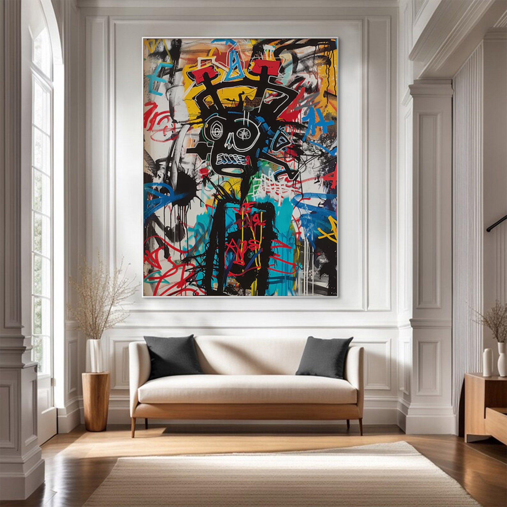 Large Graffiti Abstract Canvas | KeiraArt #AG 135