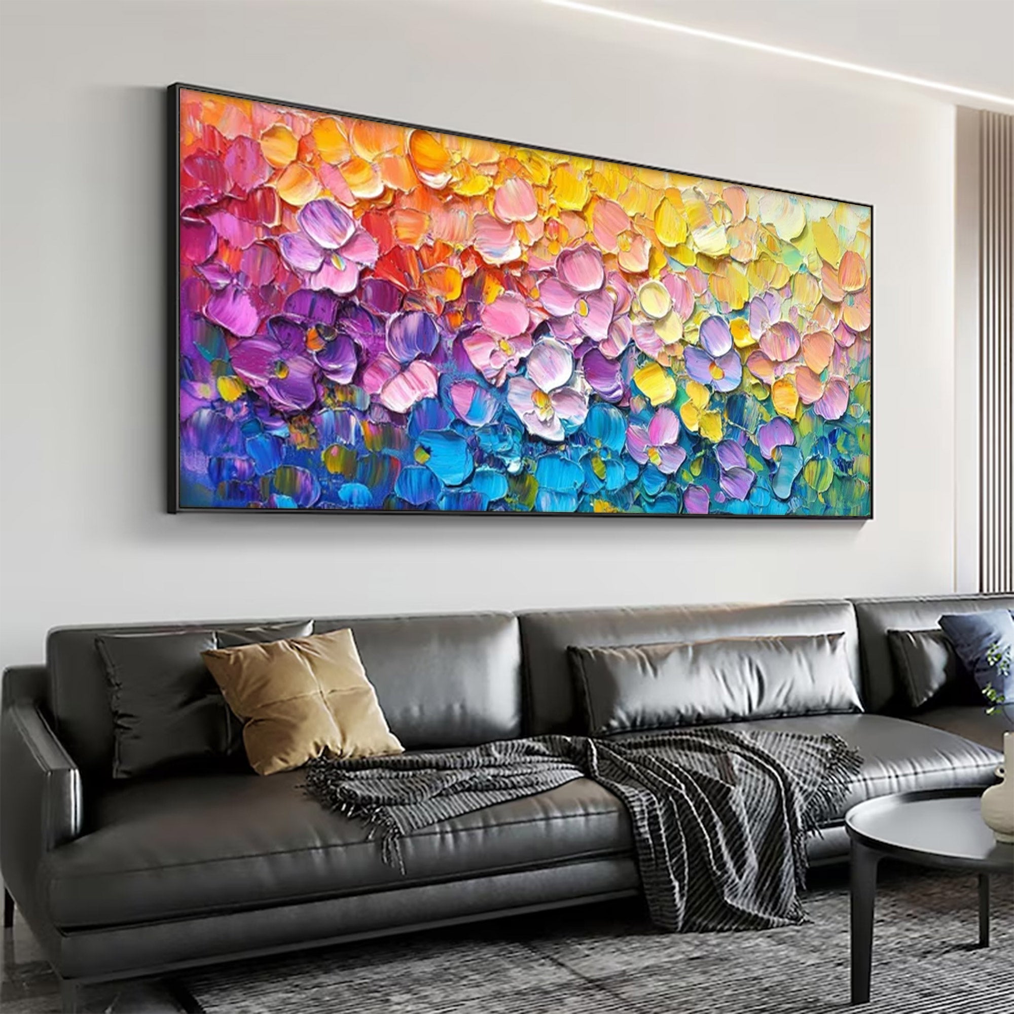 Large Textured Floral Painting | KeirarArt #AG 154
