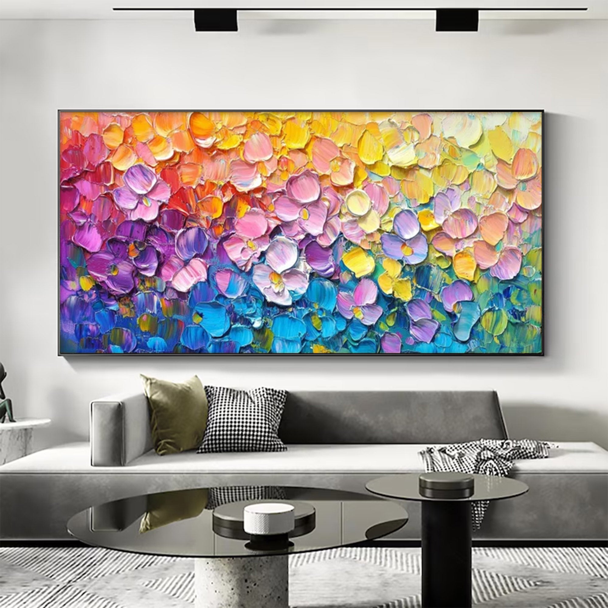 Large Textured Floral Painting | KeirarArt #AG 154