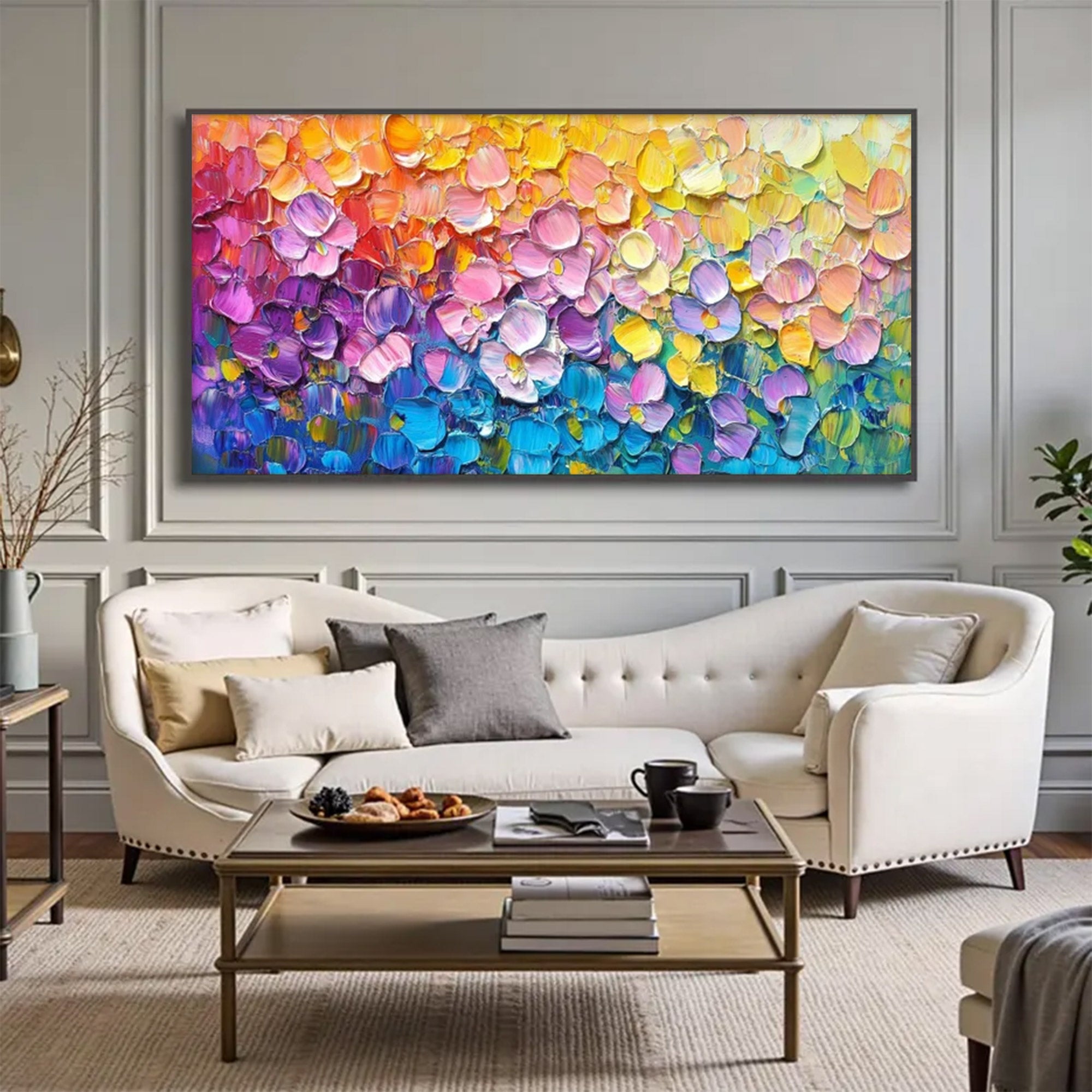 Large Textured Floral Painting | KeirarArt #AG 154