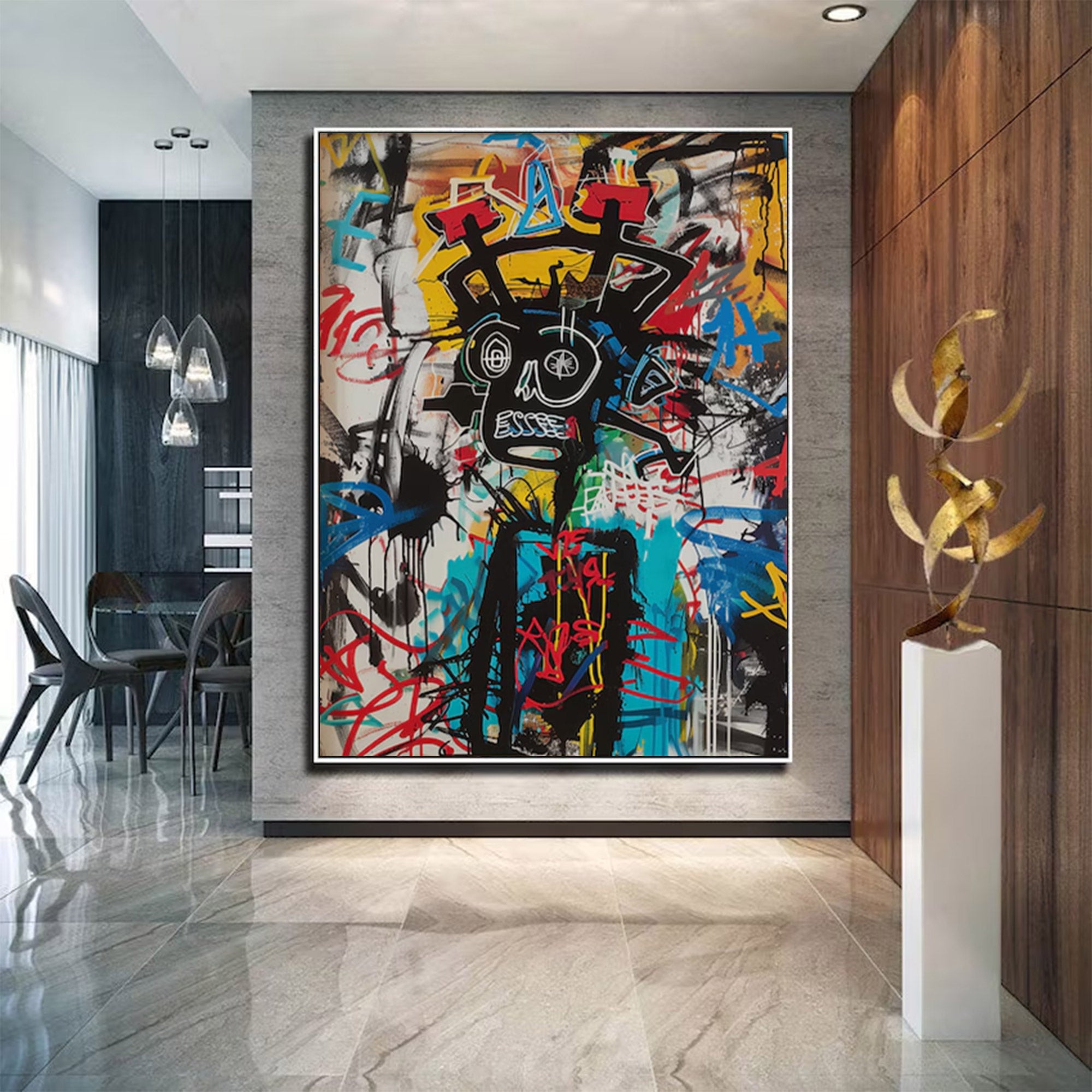 Large Graffiti Abstract Canvas | KeiraArt #AG 135