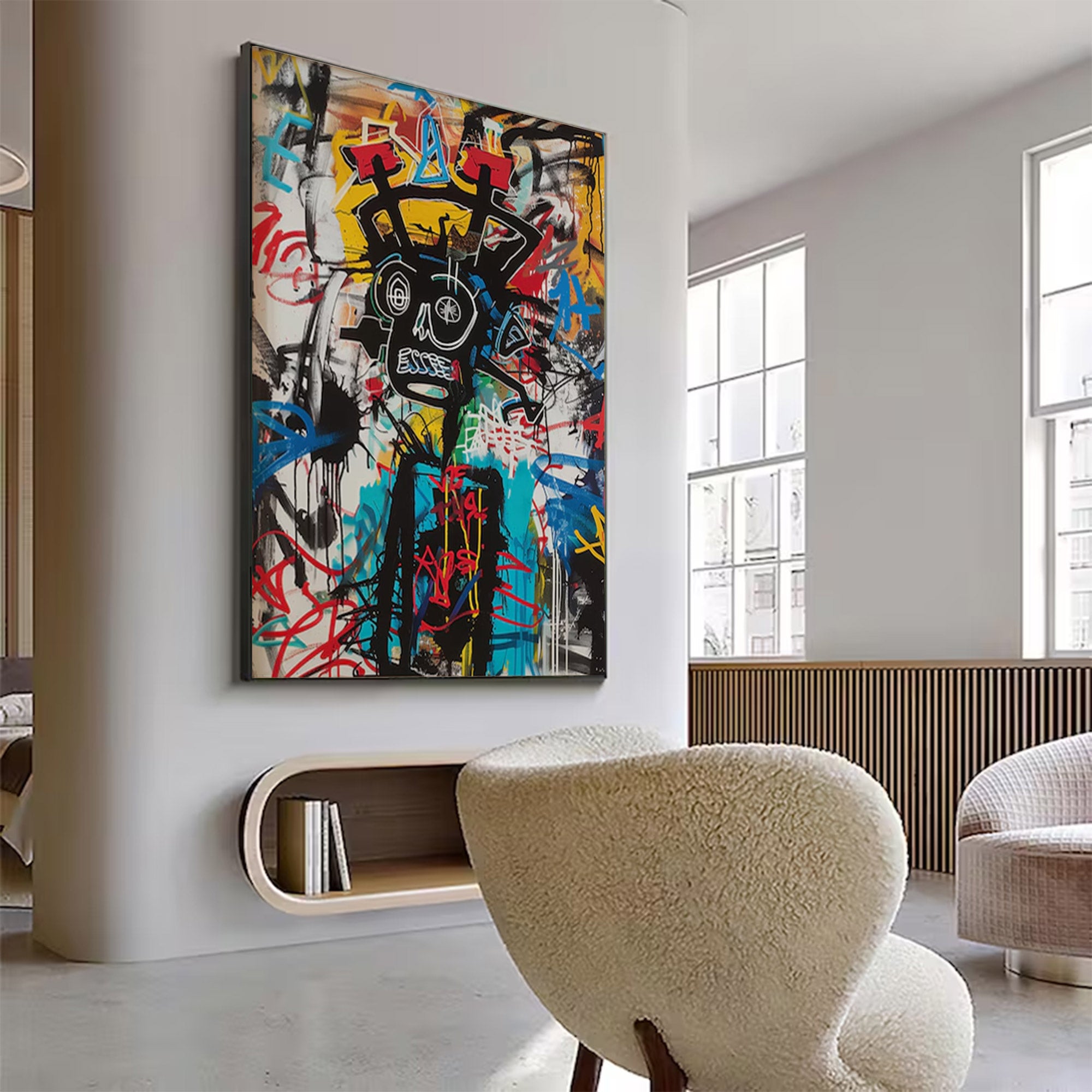 Large Graffiti Abstract Canvas | KeiraArt #AG 135