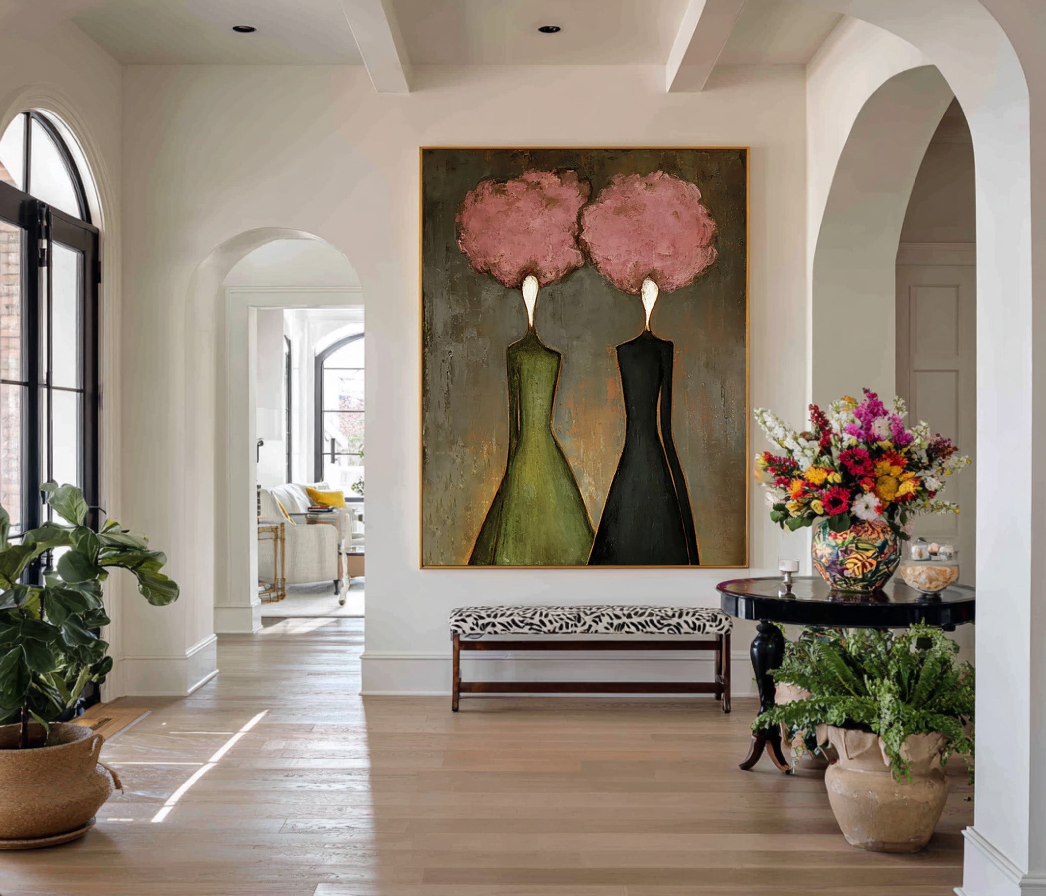 Figurative Oil Painting for Entryway Wall Decor #CZ 034