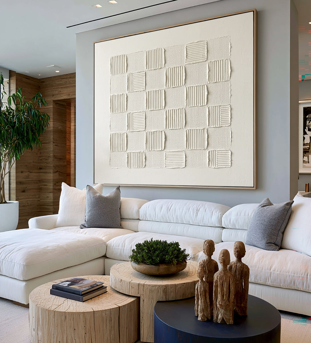 The Poetry Of The Weave Large White Textured Abstract Wall Art Contemporary Textile Relief