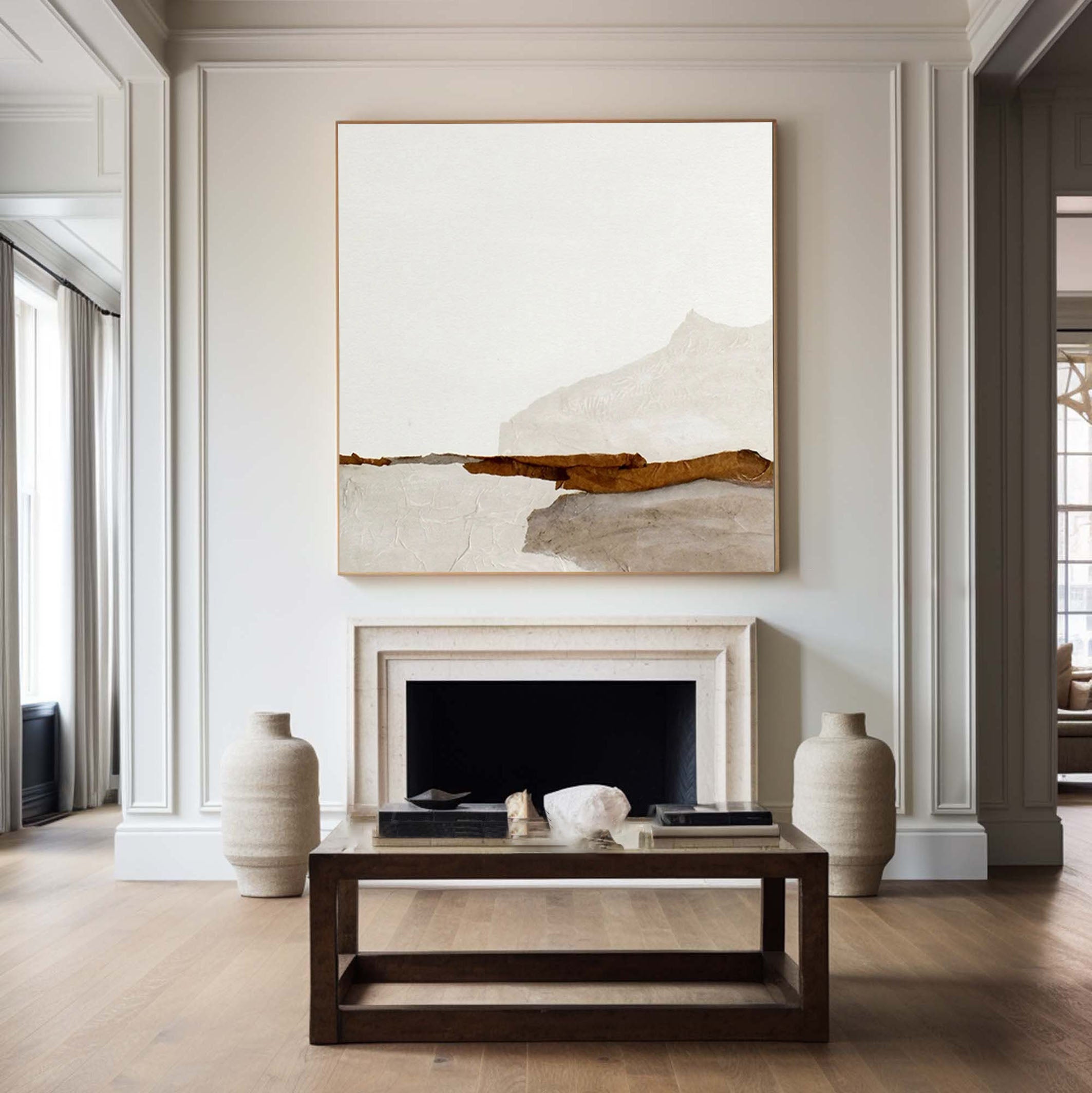 Subtle Horizon Minimalist Landscape Wall Art #AP 038