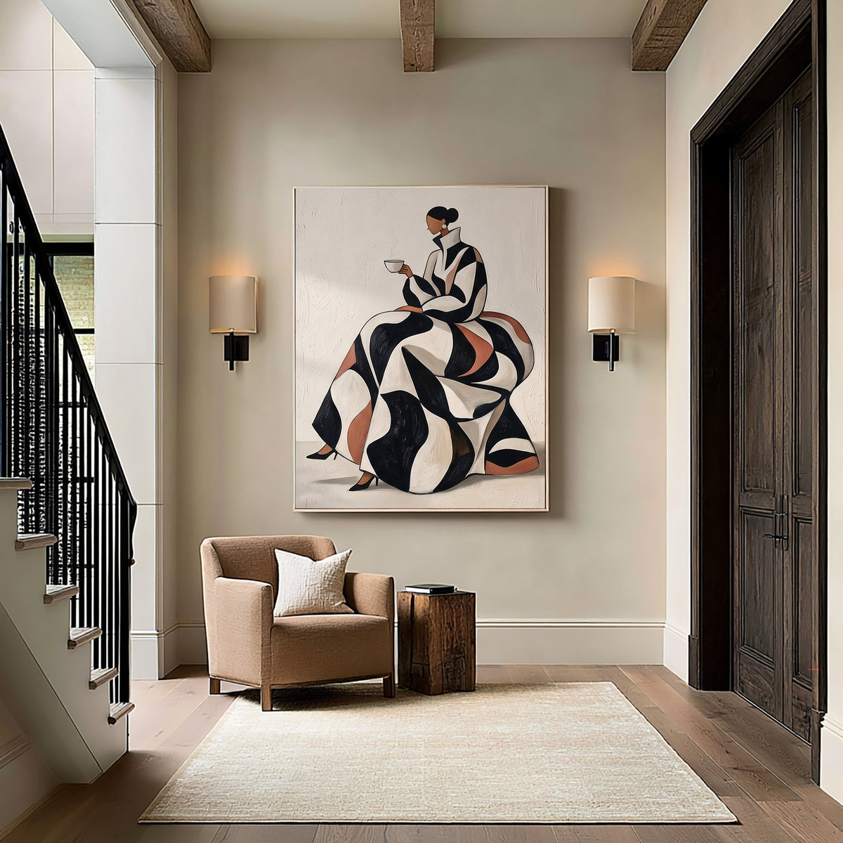 Abstract Woman Painting Modern Figurative Wall Art