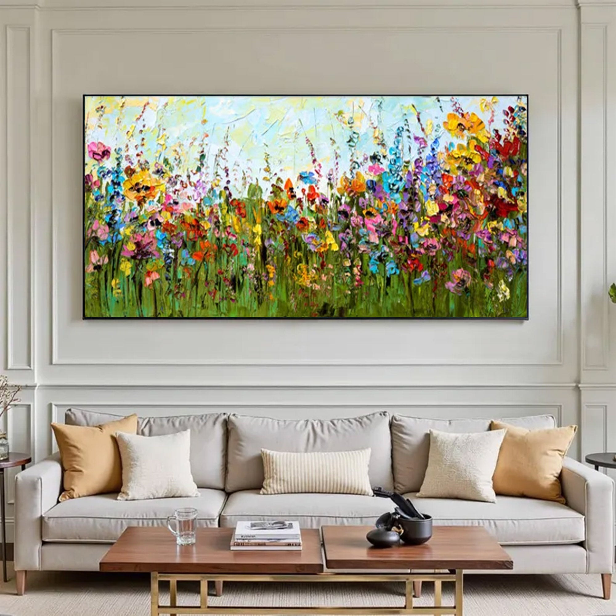 Large Wildflower Field Painting | KeirarArt #AG 155
