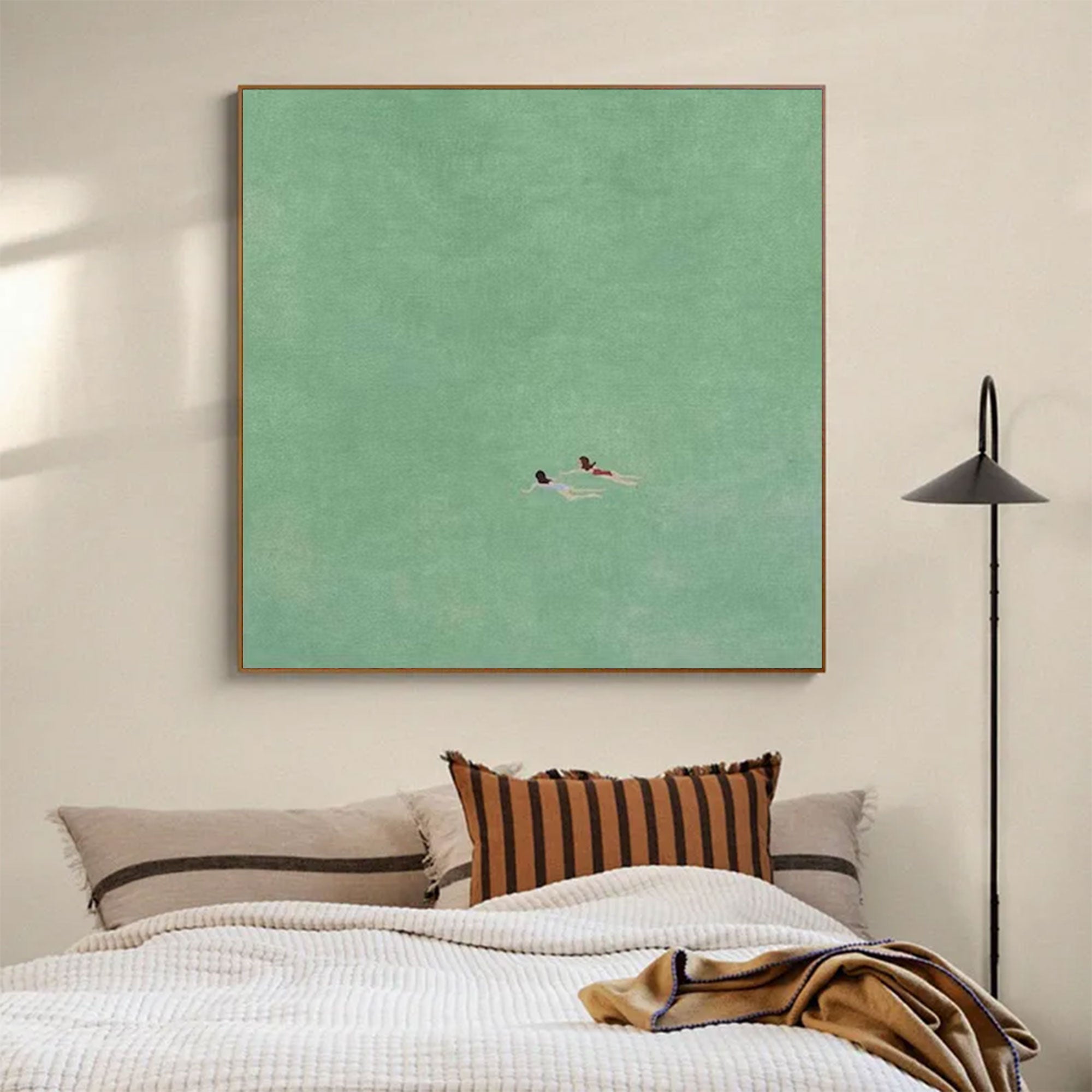 Large Minimalist Swimmers Art | KeiraArt #AG 163